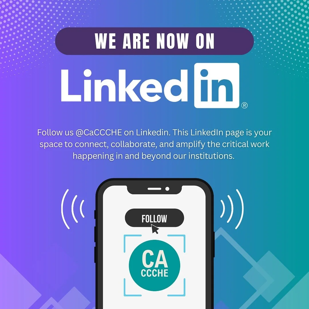 🌟 We&rsquo;re on LinkedIn! 🌟

CaCCCHE has been advancing equity &amp; justice in higher ed for 30+ years &mdash; and now we&rsquo;re bringing the conversation to LinkedIn.

👉 Follow our page (Link in bio) to: ✅ Celebrate leadership and community i