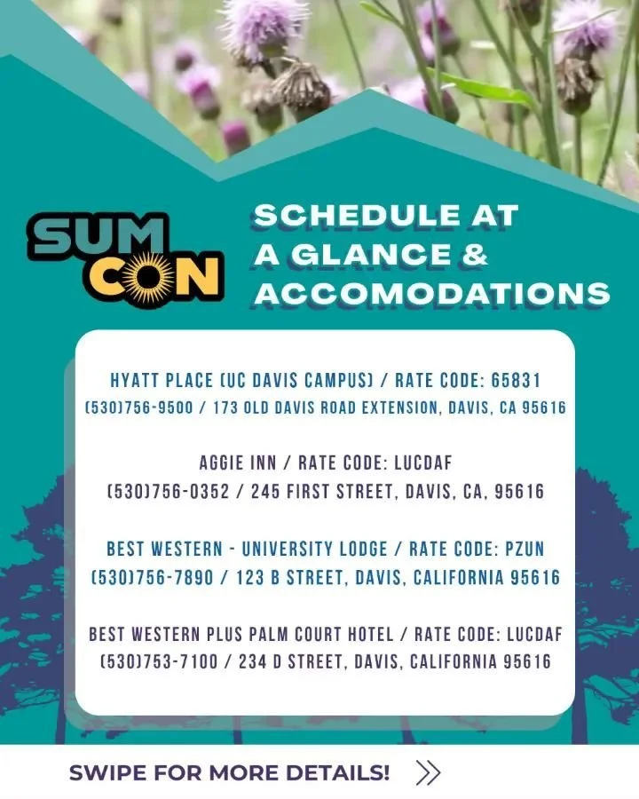 #SumCon is coming up soon! Here's our schedule at a glance and hotel discount codes. So excited to #HostHostHost you at @ucd_ccc