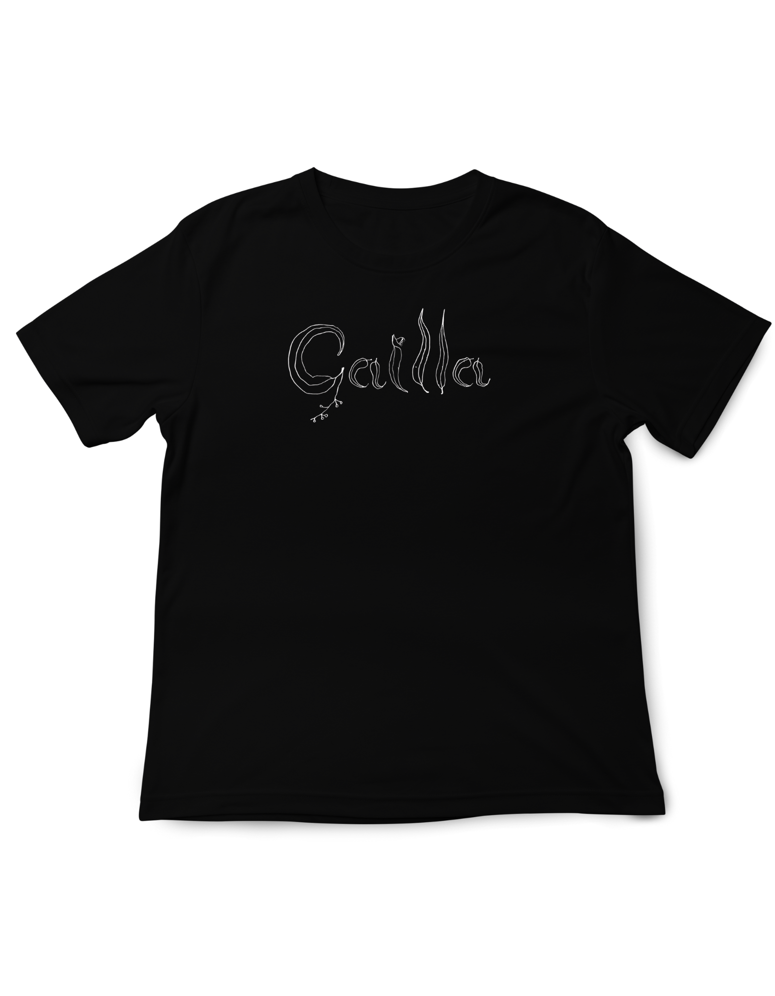 Black shirt / white 'Gailla' logo