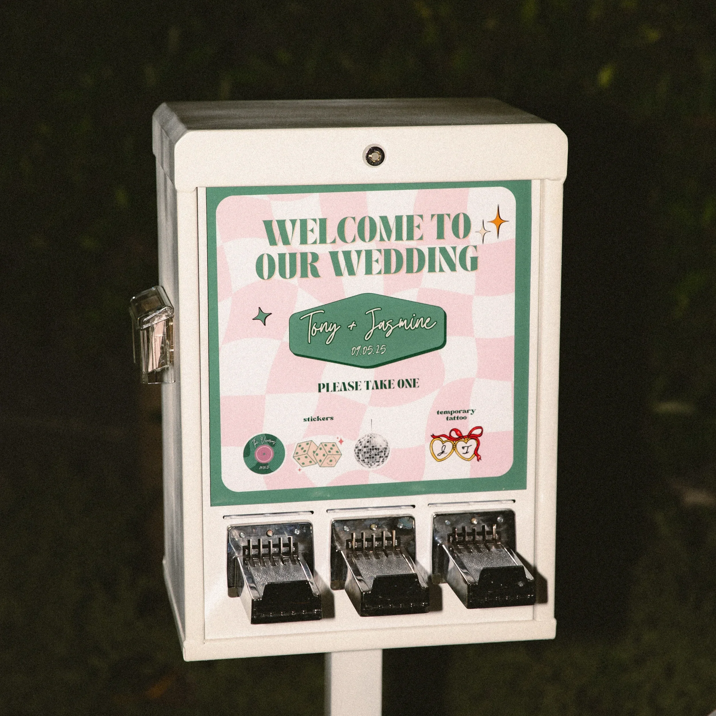 sticker vending machine at corporate event in rancho cucamonga