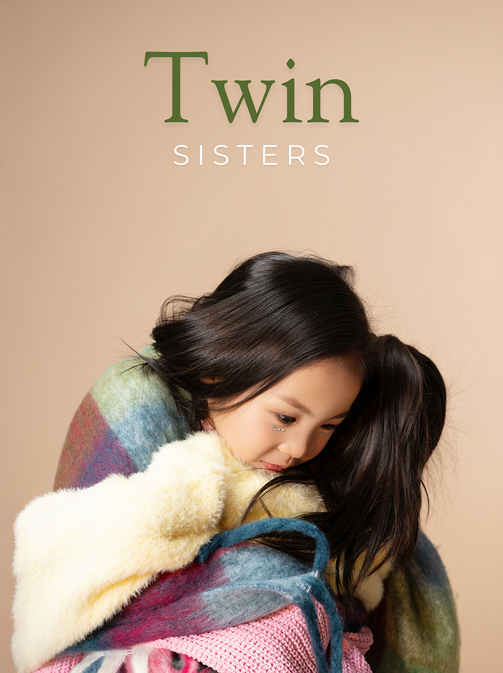 Editorial-style close-up portrait of young girl in NYC studio