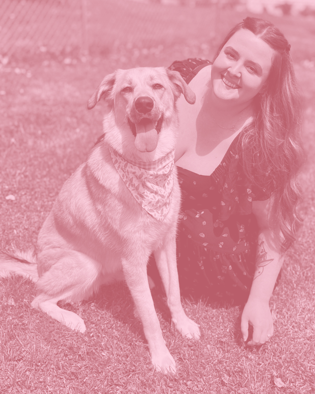 Rio, founder of Compassionate Critter Care, with her dog Gertie.
