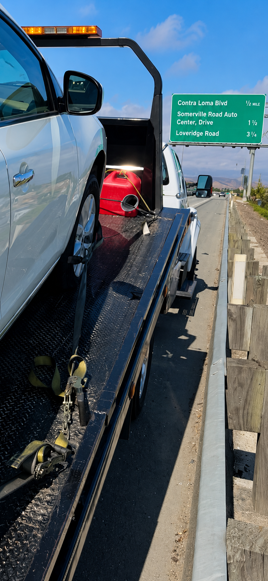 Freeway Emergency towing Highway 4 Antioch, CA