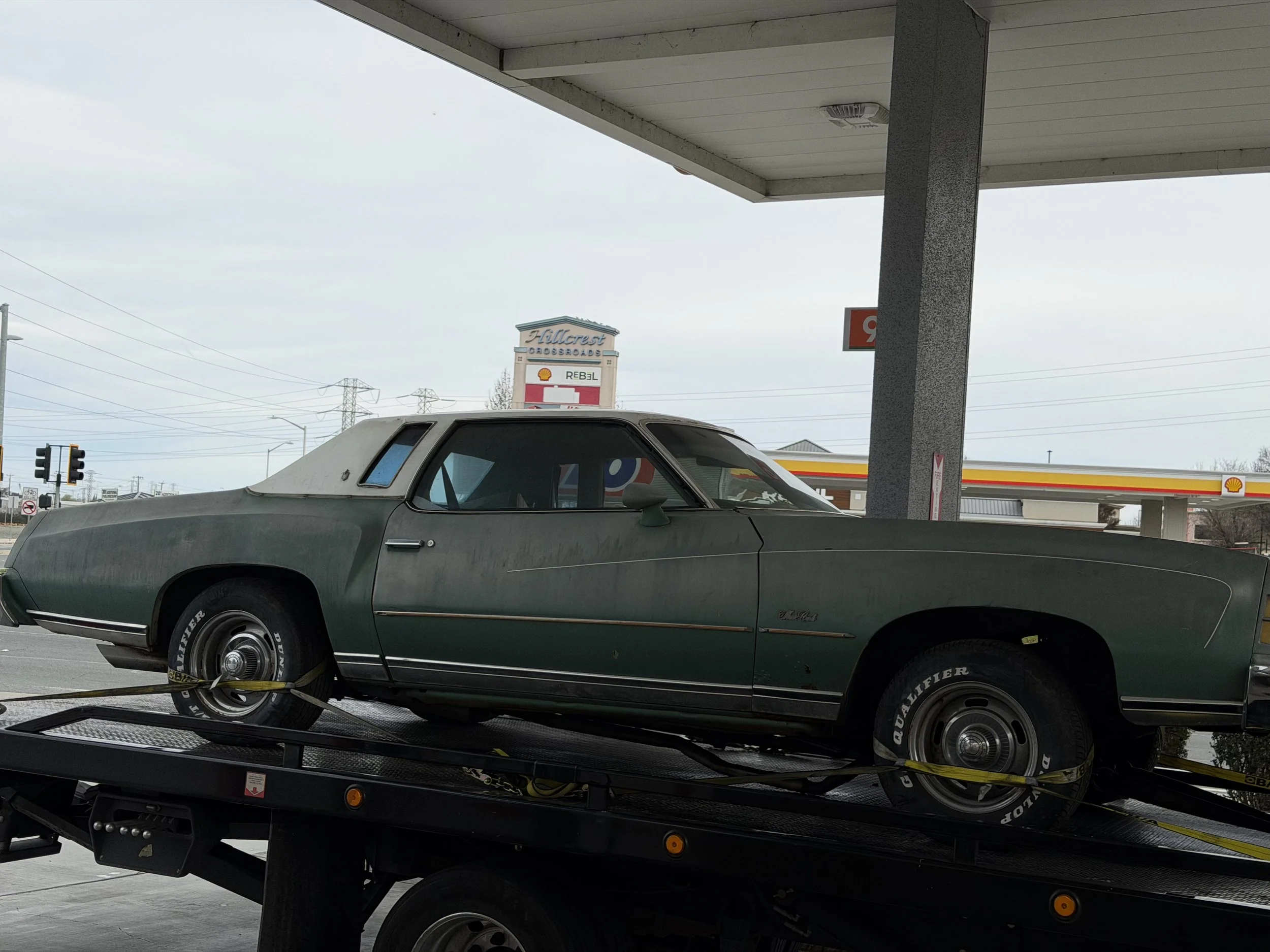 Hillcrest Ave Towing flatbed classic car