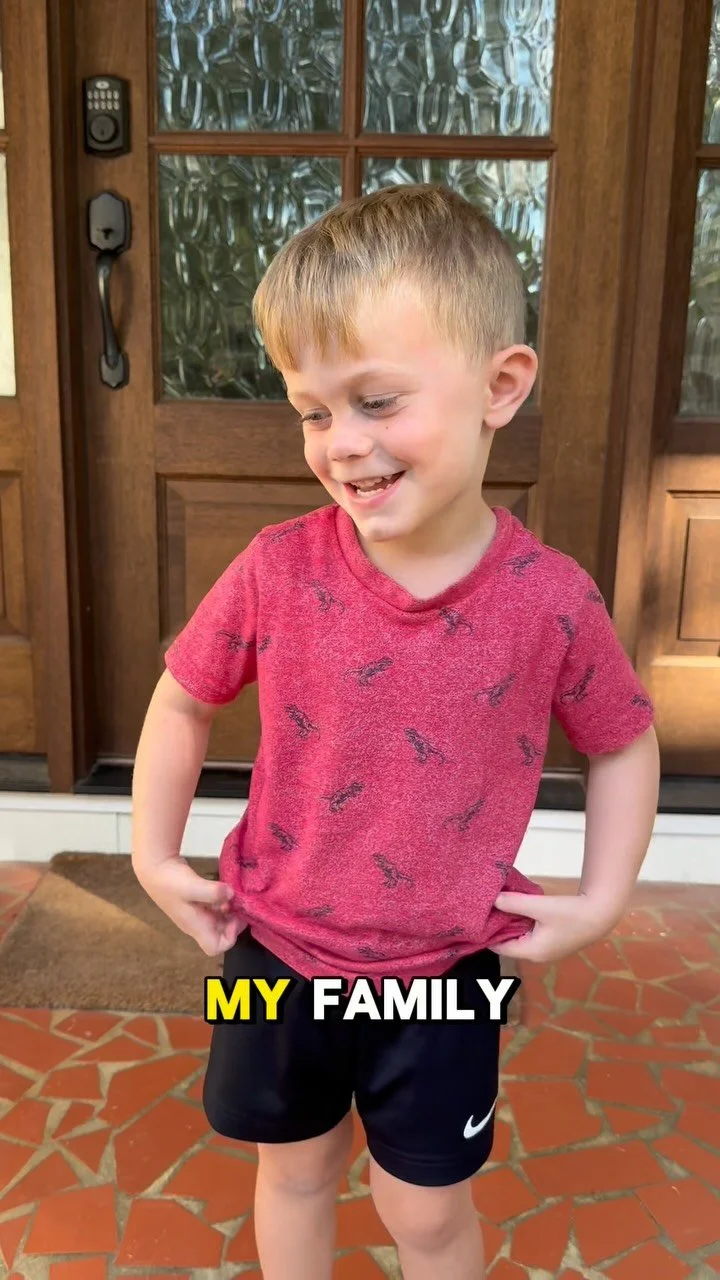 We had to make a ‘meet my family’ video for a school assignment and now I’m so glad I have his sweet voice captured forever ❤️ #babiesdontkeep #cookingwithsammy #family #brothers #boymom #momsofinstagram