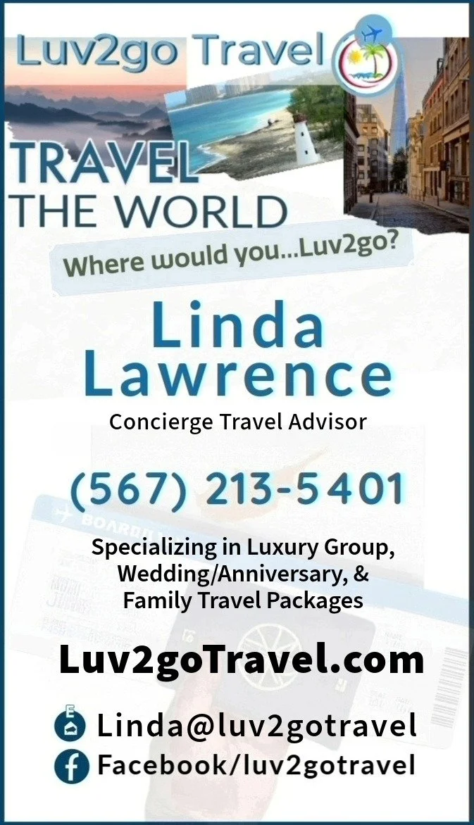 Luv2go Travel vertical business card is a lively collage that puts the world at your fingertips. Scattered across the design are snapshots of mountain peaks, sunlit coastlines, and bustling cityscapes—each one hinting at the incredible destinations y