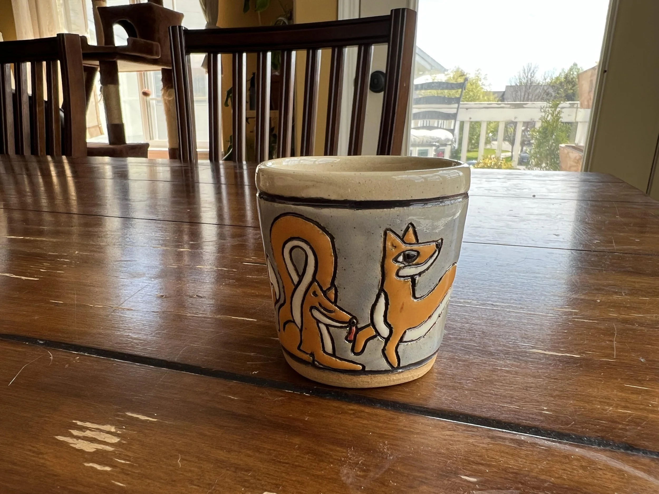 Squirmy Foxes Mini Cup