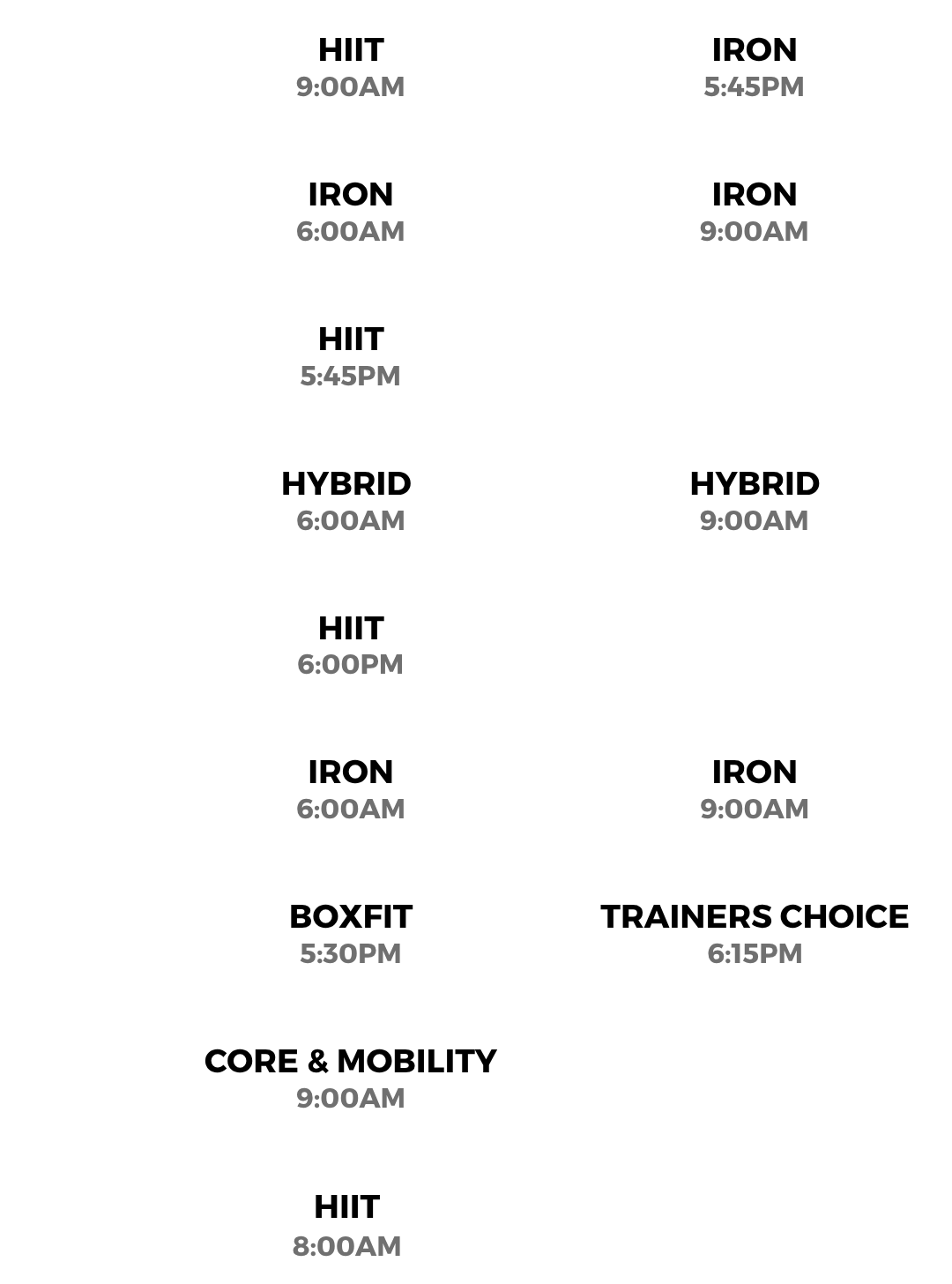Creo Group Fitness Timetable Pokeno