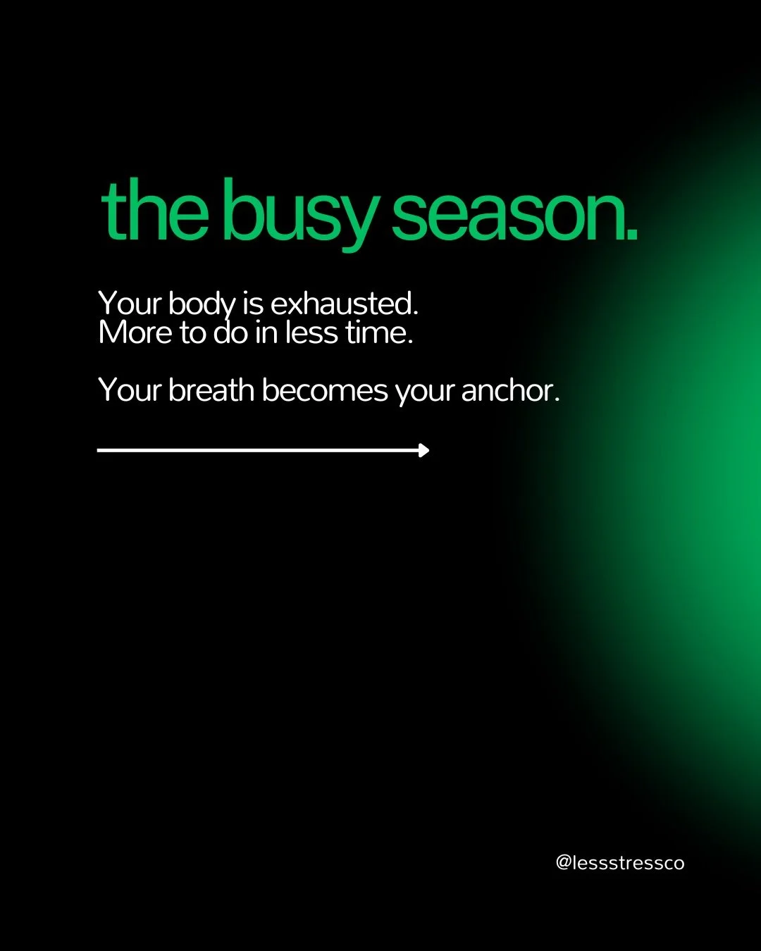 Deadlines, pressure, mental load
When life speeds up, use your breath as your anchor

Fast, shallow breathing signals danger to the brain
That&rsquo;s why clarity drops and reactivity rises

You don&rsquo;t need a full hour to shift
You need 30 secon