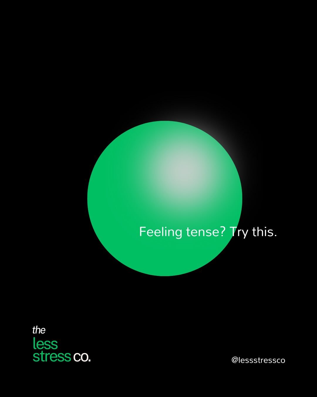Feeling tense? Try this:

A slow exhale activates the parasympathetic system and softens physical tension.
Simple. Effective. Science-backed.

In for 3.
Out for 7+.
Let the body melt.

You&rsquo;re safe to relax.

#lessstressco #calmwithinreach #brea