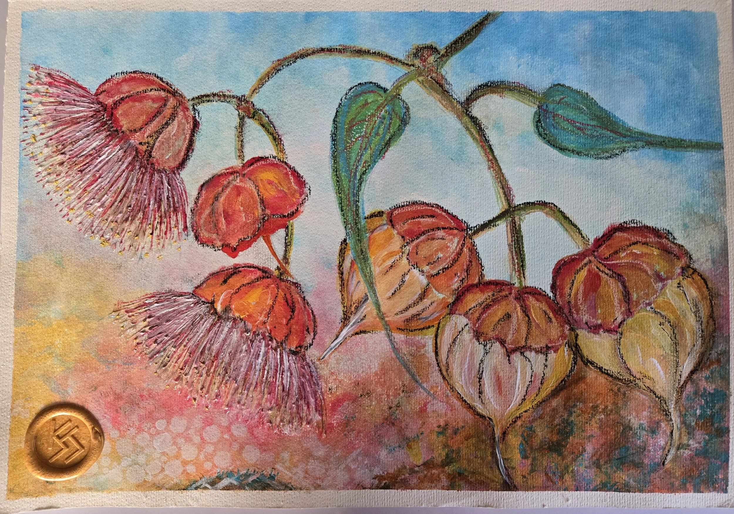 Dancing Flowering Gum - Acrylic and pastel.jpg