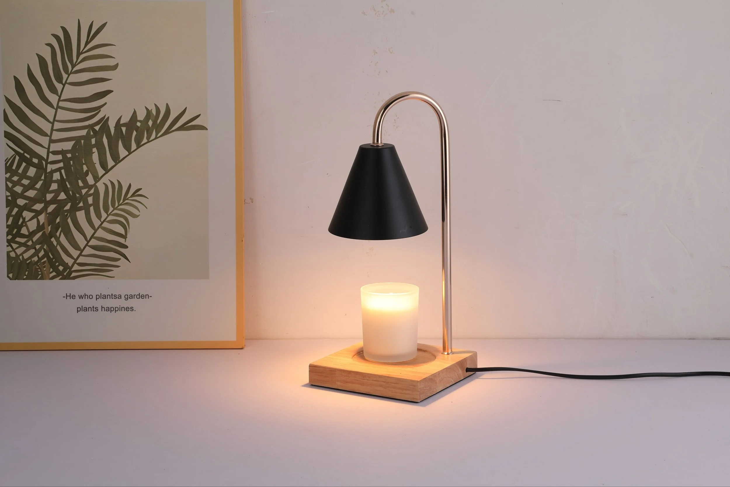 Black - Dorm Glow Wax Lamp
