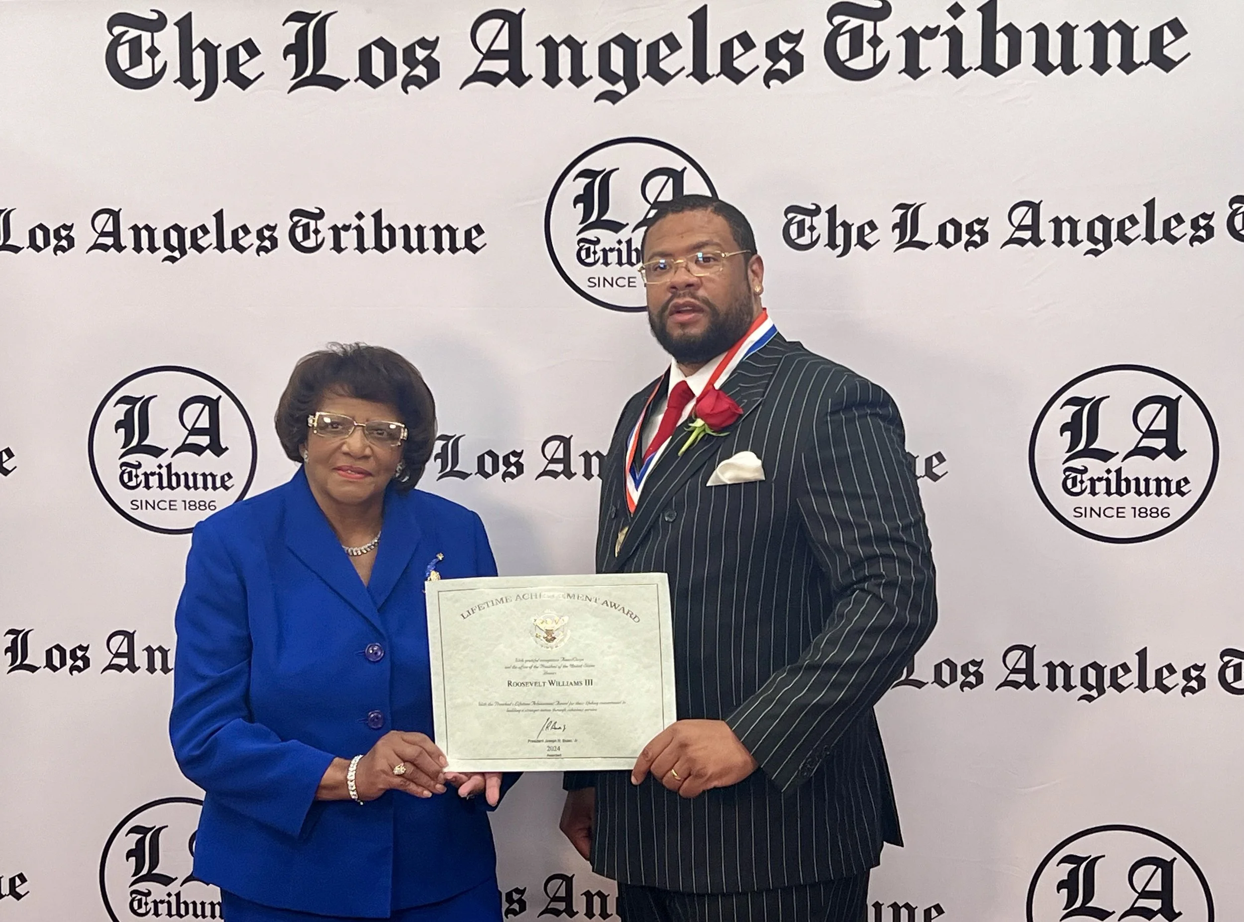 2024 Presidential Lifetime Achievement Award recognizing Roosevelt Williams III’s exceptional lifelong contributions and leadership.