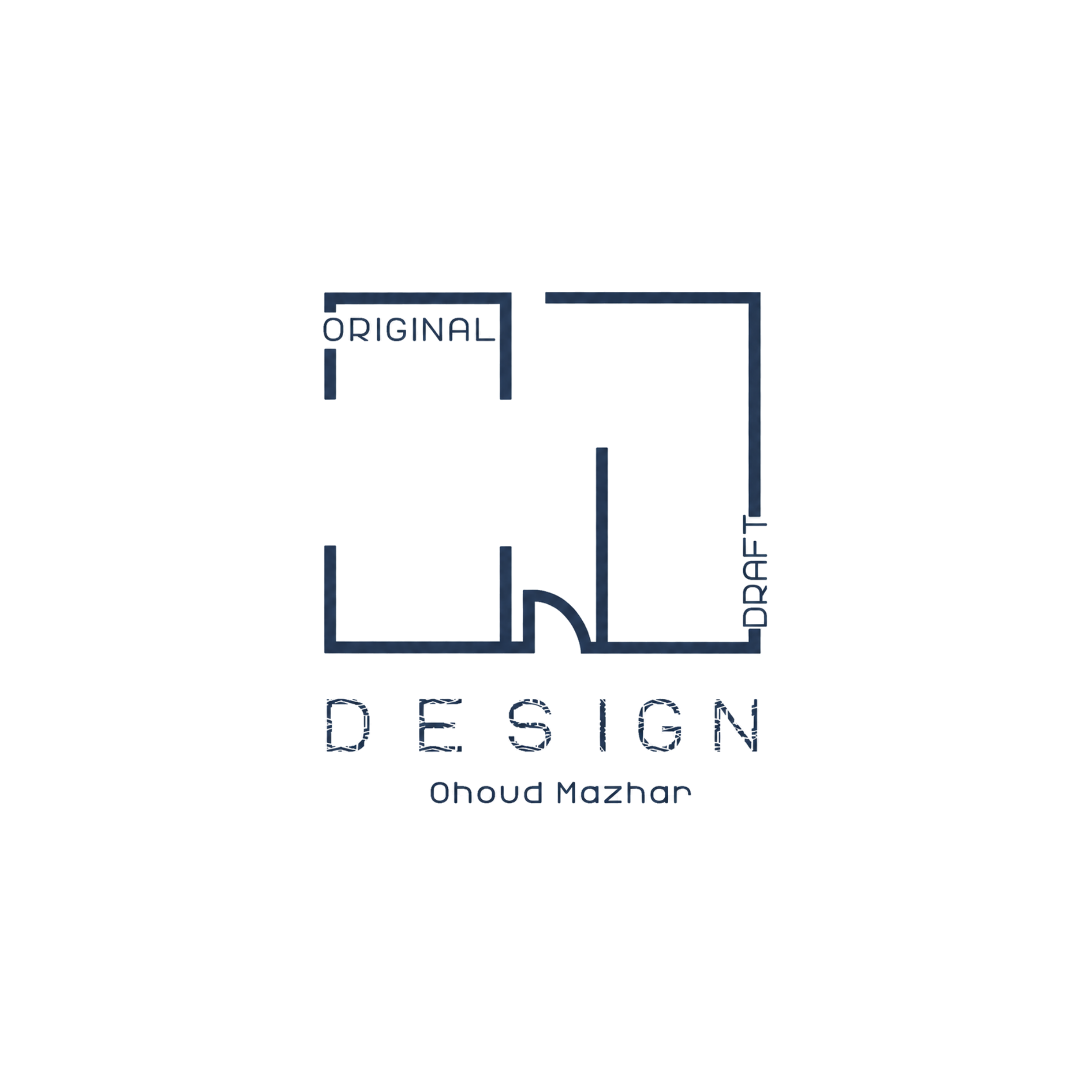 الشعار الرسمي لاستوديو OD Design بقيادة المصممة عهود مظهر، والمتخصص في التصميم الداخلي والمعماري والتأثيث في جدة.