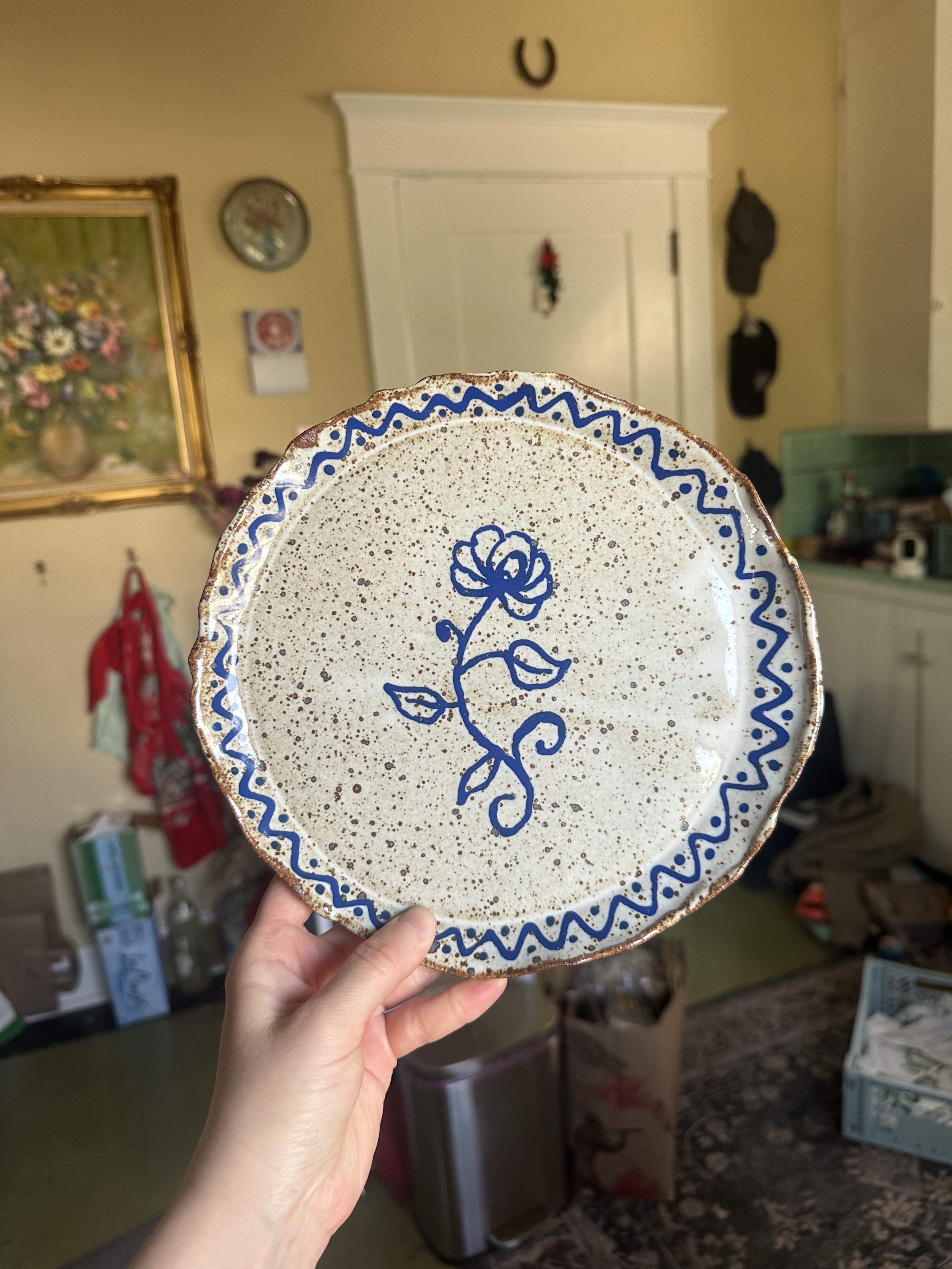 Folk Art Floral Plate