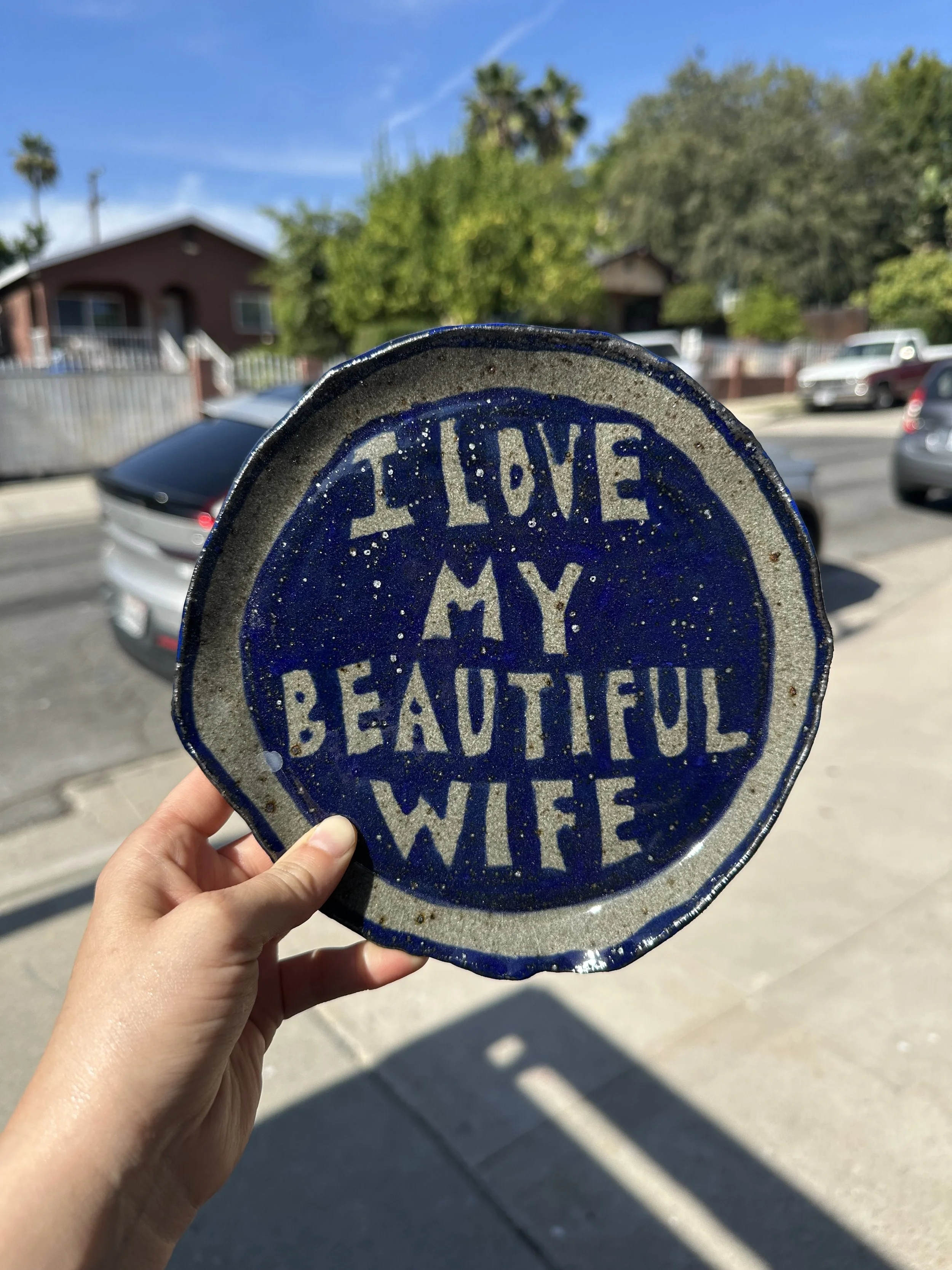 I love my beautiful wife plate (pre-order)