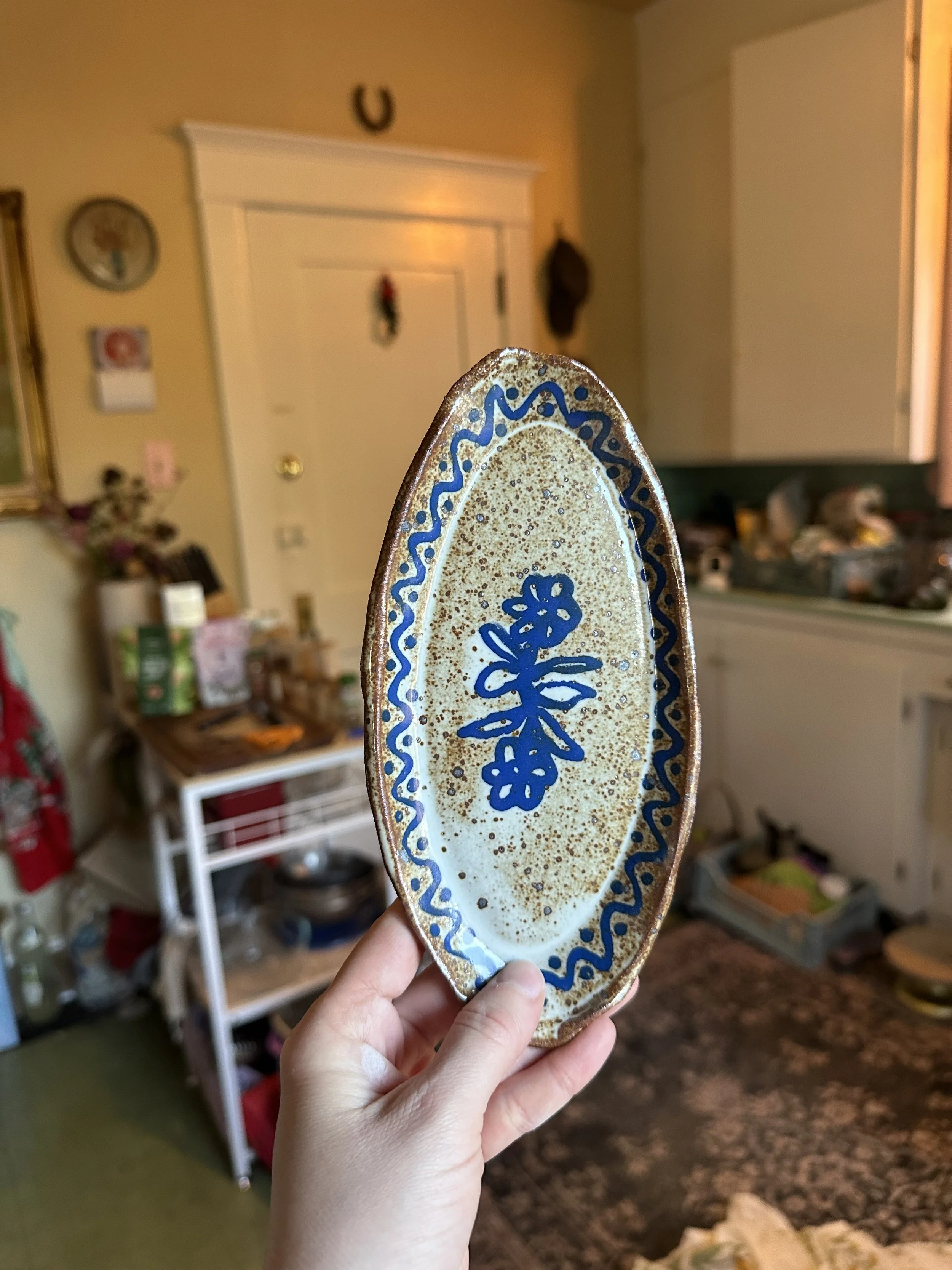 Folk Art Floral Platter