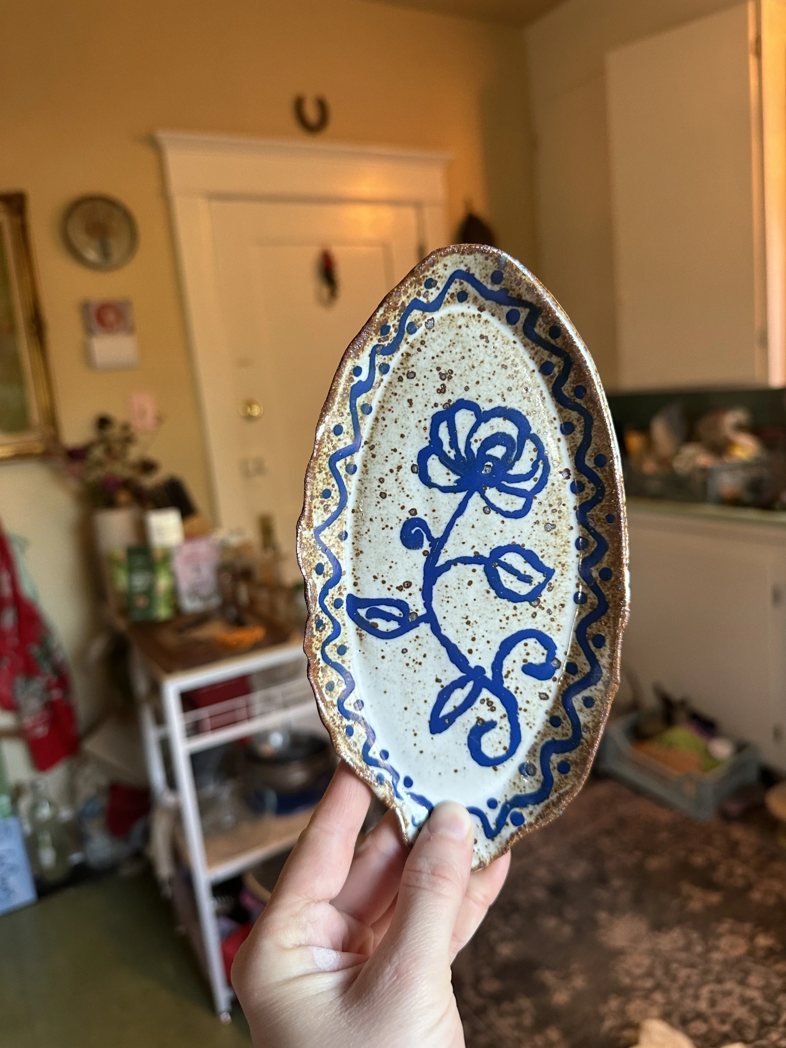 Folk Art Floral Platter