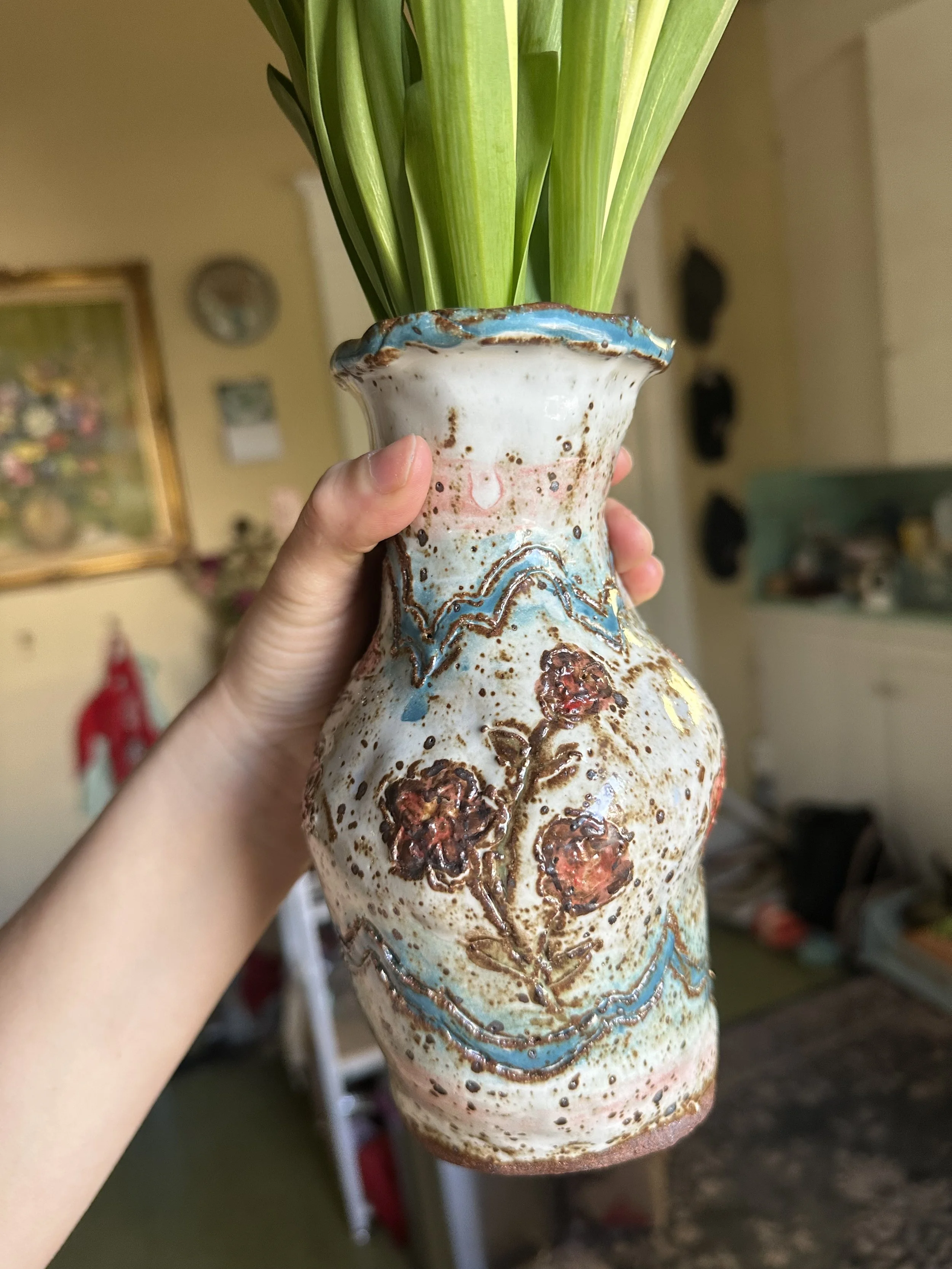 Watercolor Floral Vase
