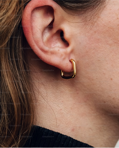 Gold Circle Earrings