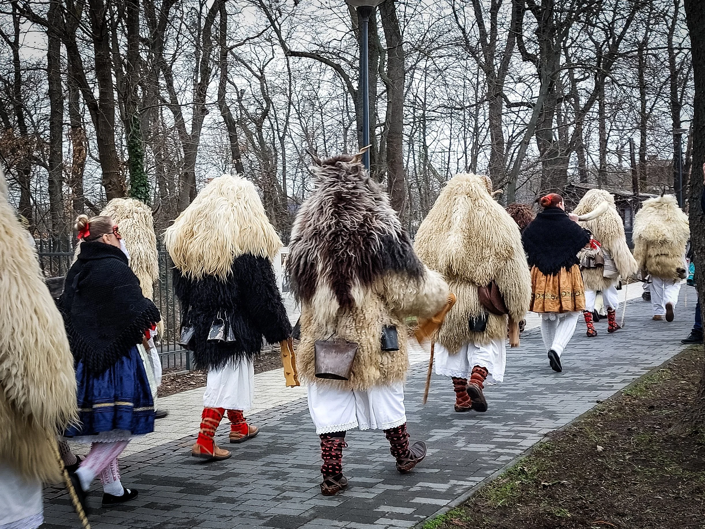 Busójárás winter carnival parade in Hungary