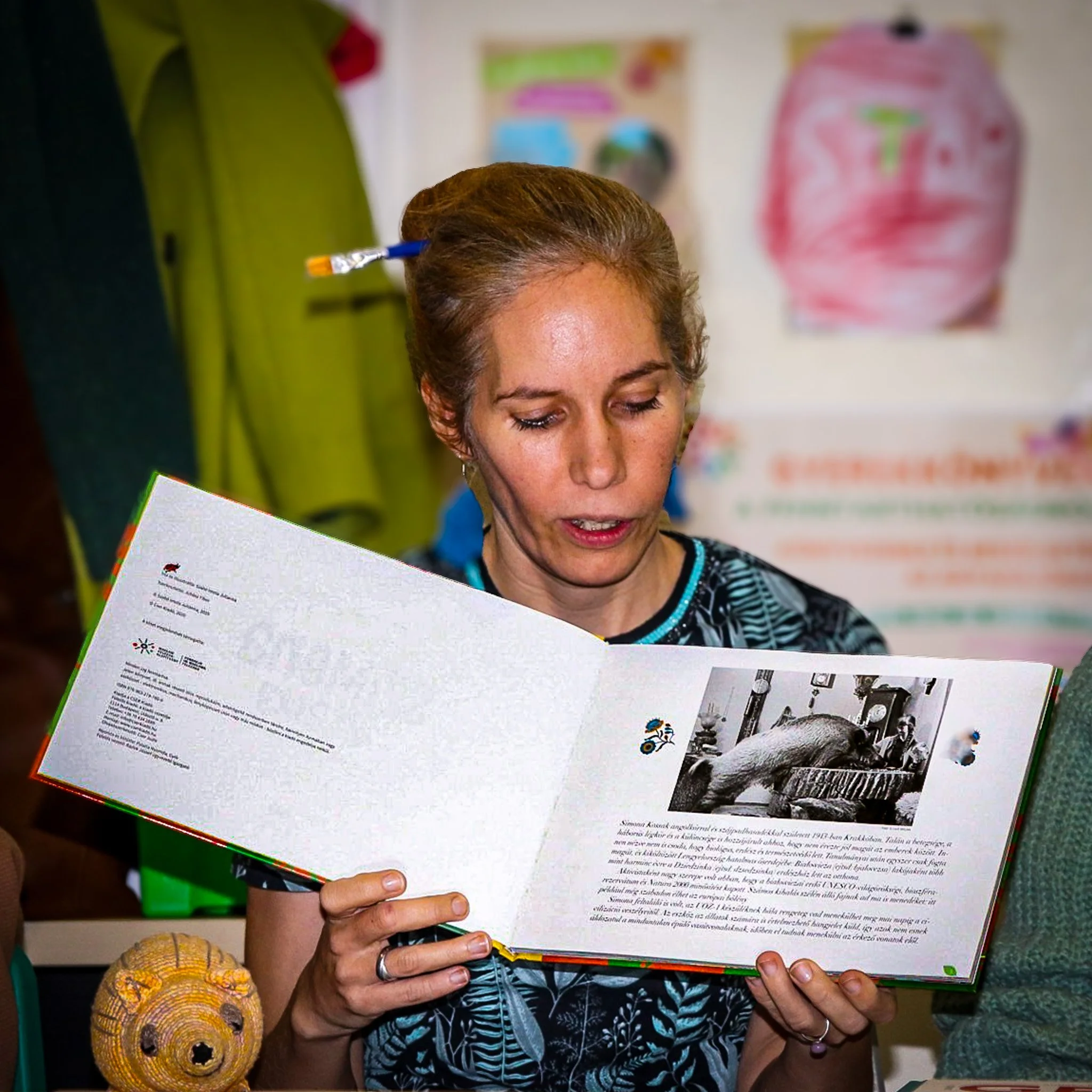 Zsabka the wild boar featured in Imola Anna Szabó’s book about Simona Kossak, the pioneering Polish biologist who lived in the forest and championed wildlife protection.