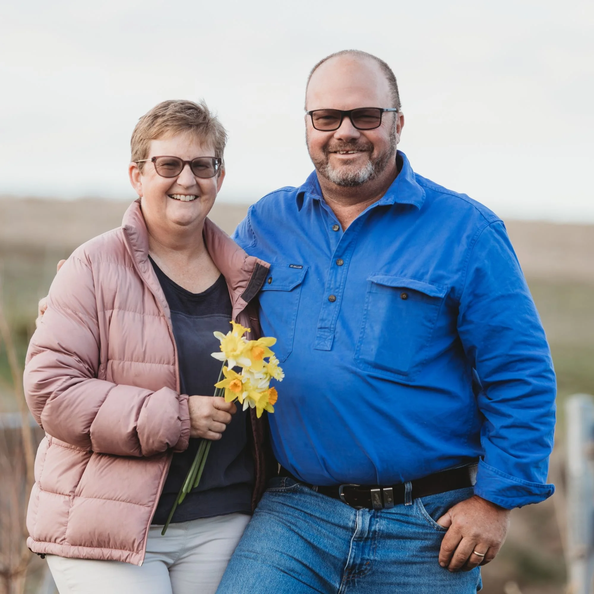 Ros and George, hosts of Rustic Range Retreat farm stay in Georges Plains NSW