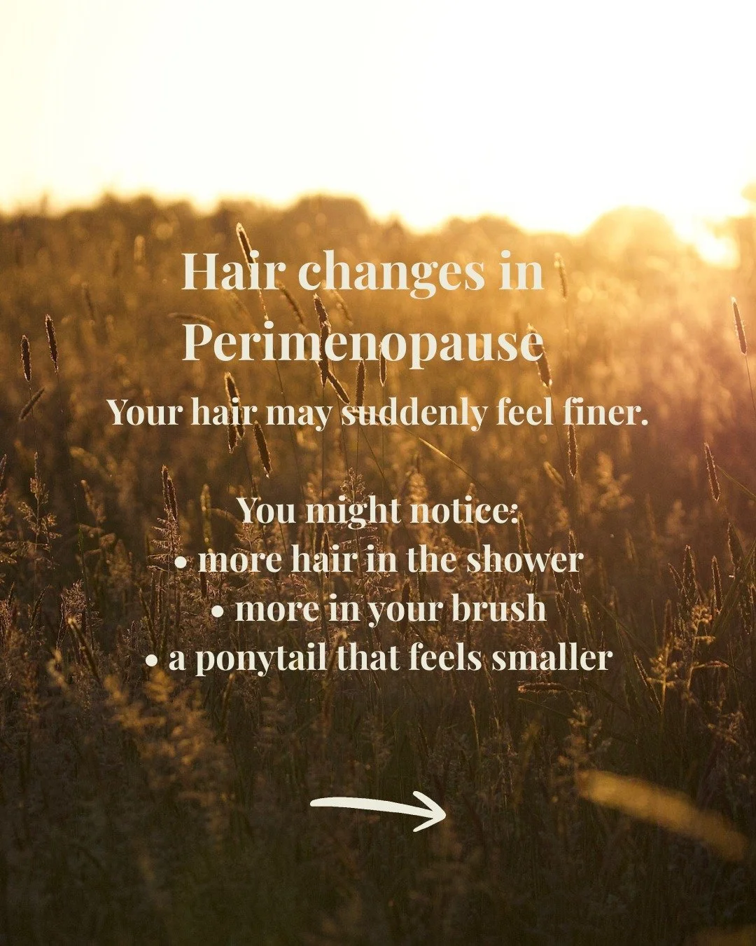 We hear this in clinic really often.

&ldquo;My hair is thinning - is this menopause?&rdquo;

Hair changes during perimenopause are incredibly common, but they&rsquo;re often not talked about.

Hair changes can be really upsetting. 

Hormones can pla