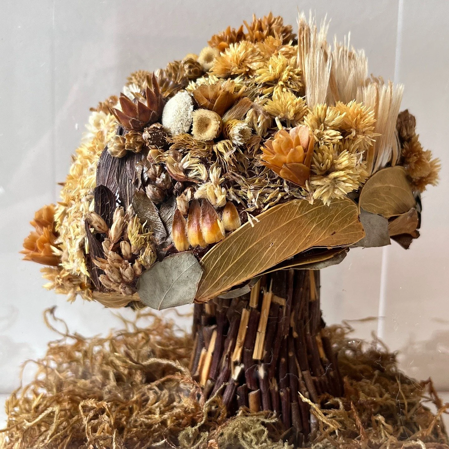 Terr&aacute;rio f&uacute;ngico
2025
17.5 x 15 x 15cm
[VENDIDO]

Primeira de 2025, encomenda especial, desafiadora brincar s&oacute; com os tons &quot;amarelo ocre, terra&quot; e apostar nas texturas das flores secas 😍😊

#mushrooms #sculpture #cogum