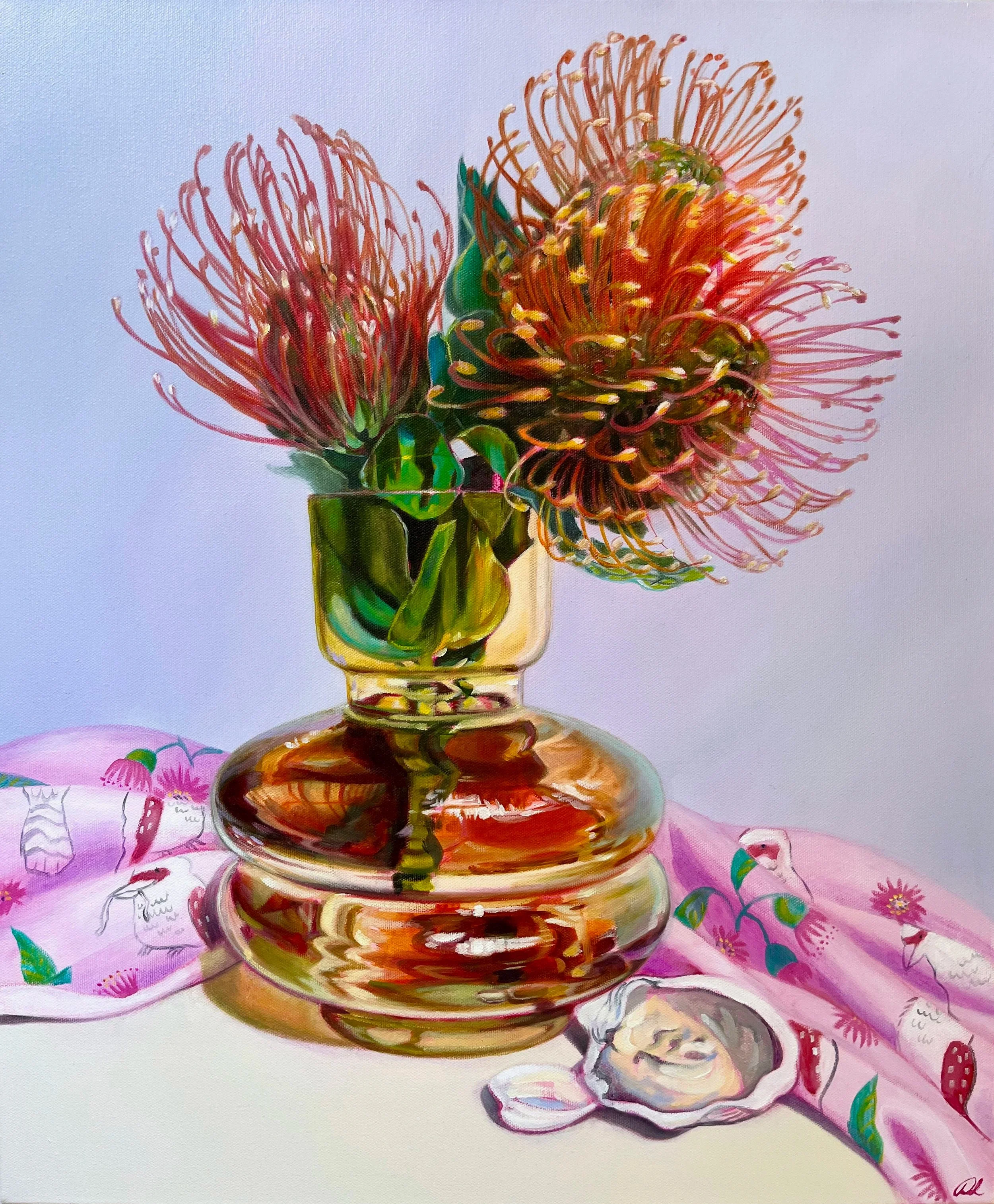 Lumious Leucospermum 
54 x 64cm $1600