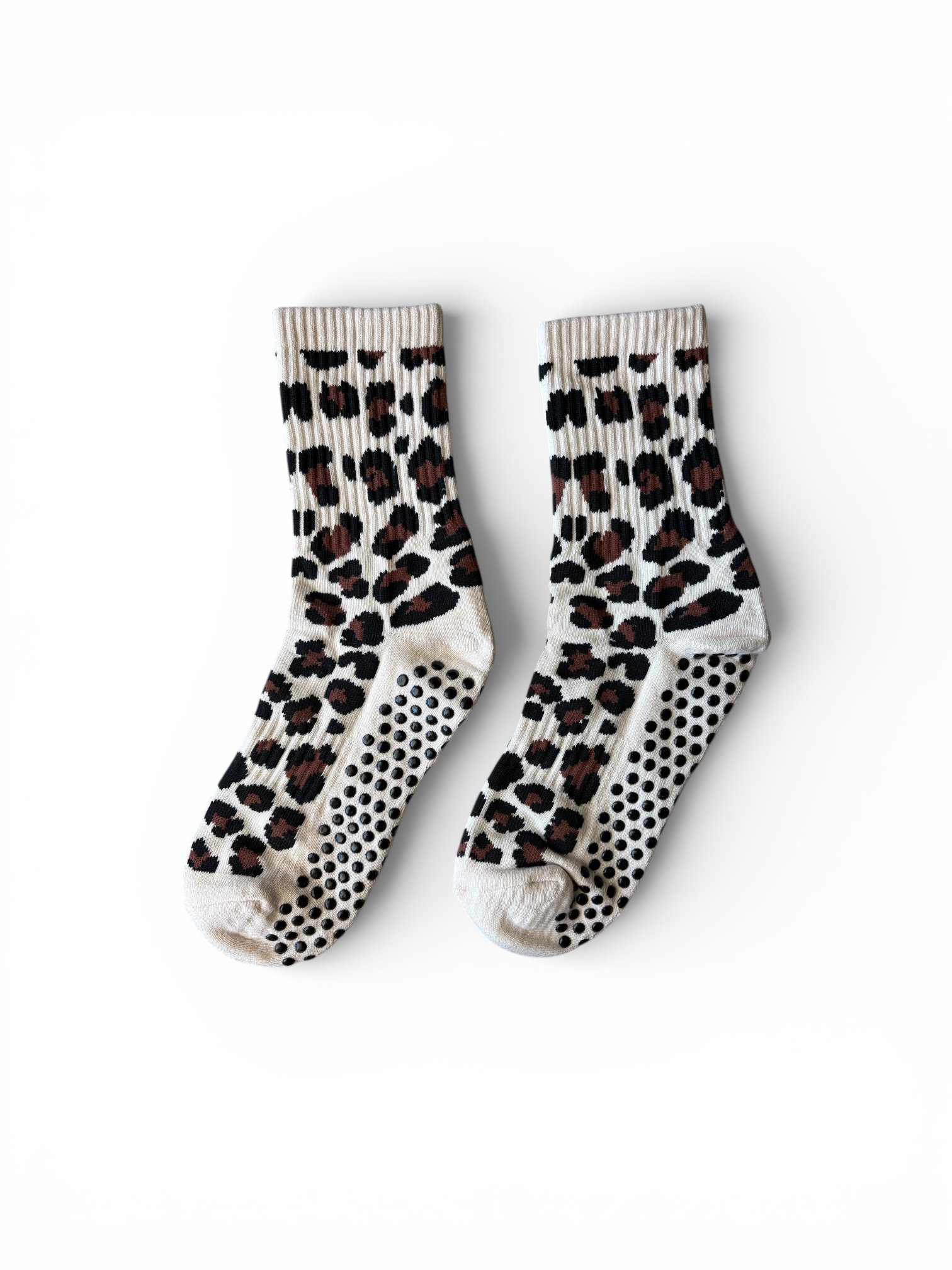 Leopard Crew Grip Sock