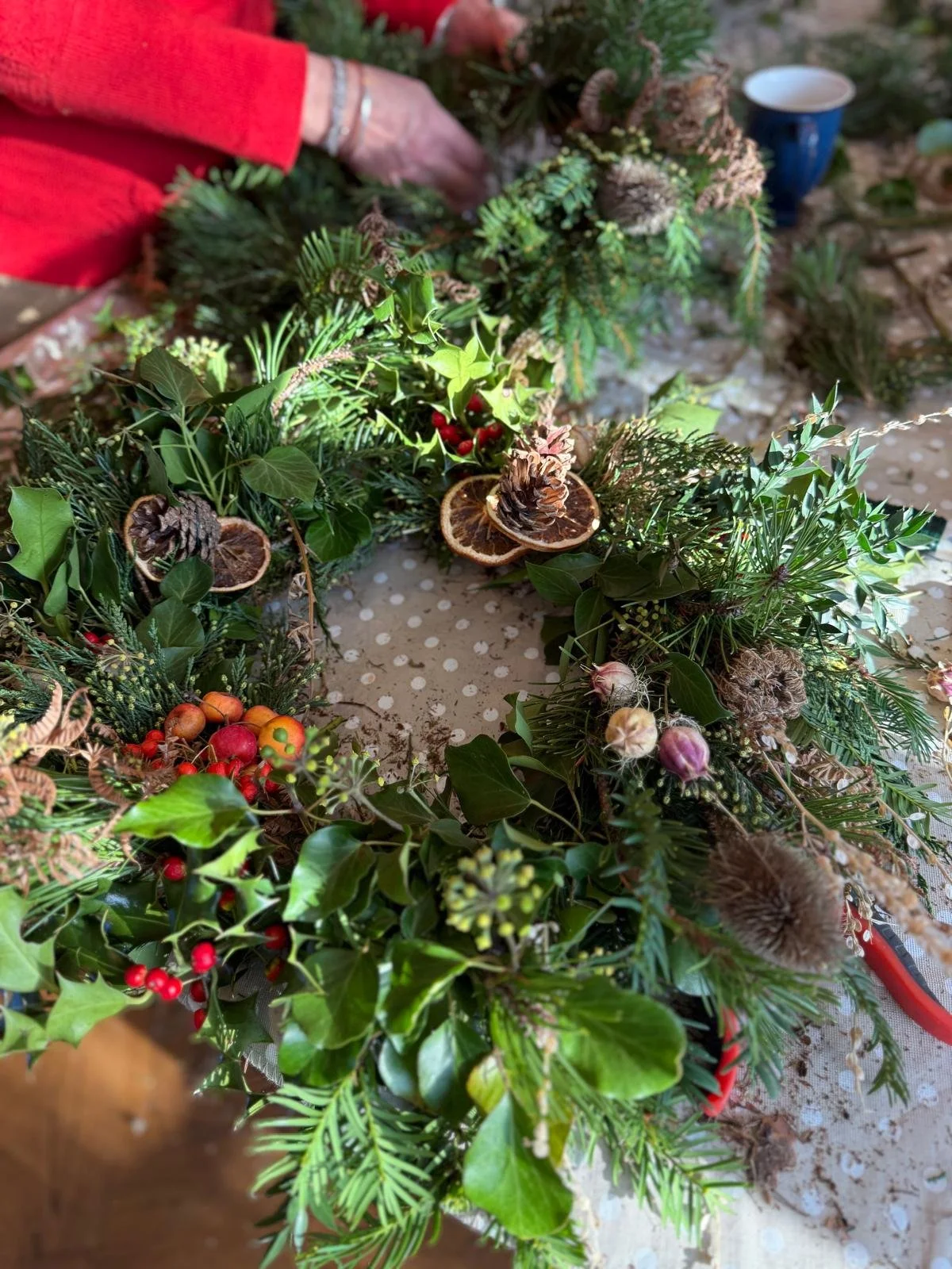 christmas-wreath-workshop-Isle-of-wight
