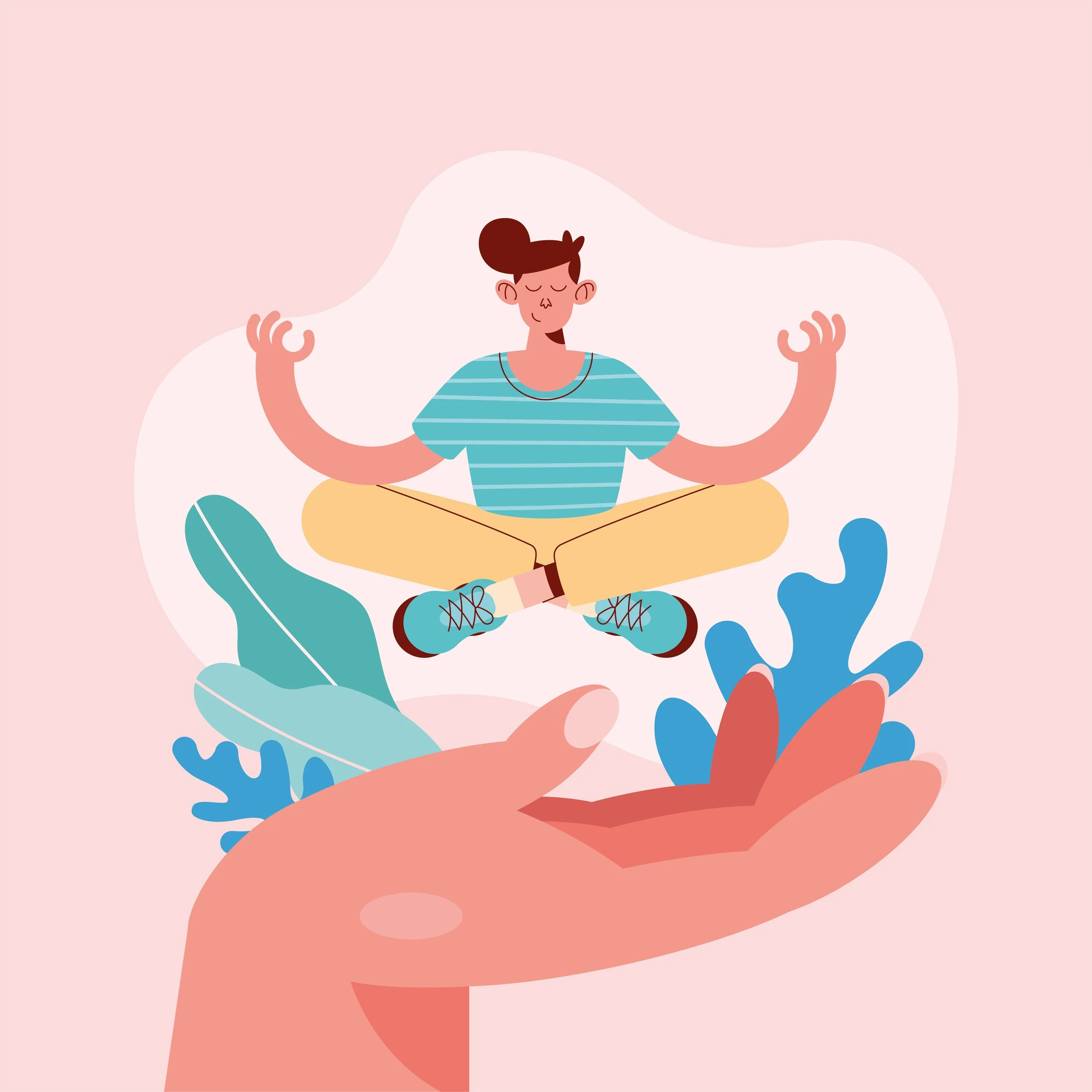 Illustration representing mindfulness and inner calm.