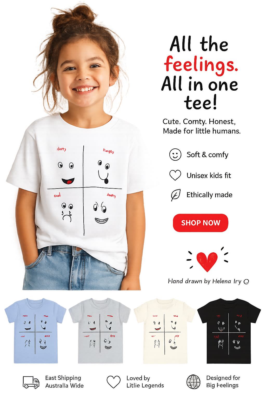 Emotions - Short Sleeve Tee, 1-6 Years