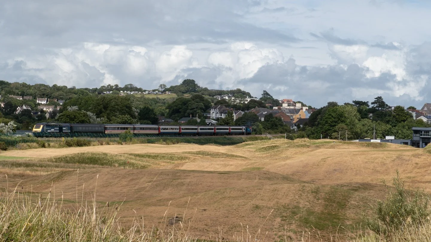 -Day 18: By the Golf Club-

🚉 - 43159 &lsquo;Rio Warrior&rsquo;
🛤 - @gwruk 
📍 - Tenby
📅 - 20/07/25, 14:36:10

#class43 #intercity125 #diesellocomotive #hst #dieseltrain