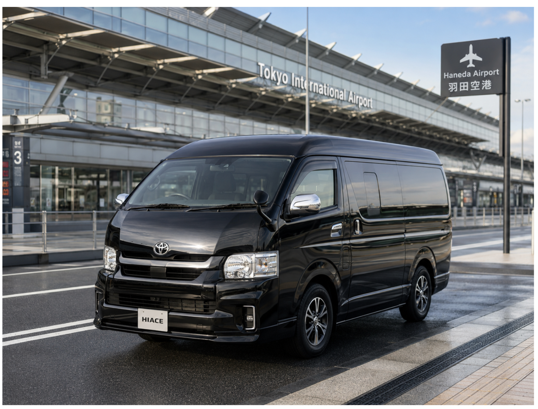 Toyota HiAce private transfer van at Haneda Airport in Tokyo (Copy)