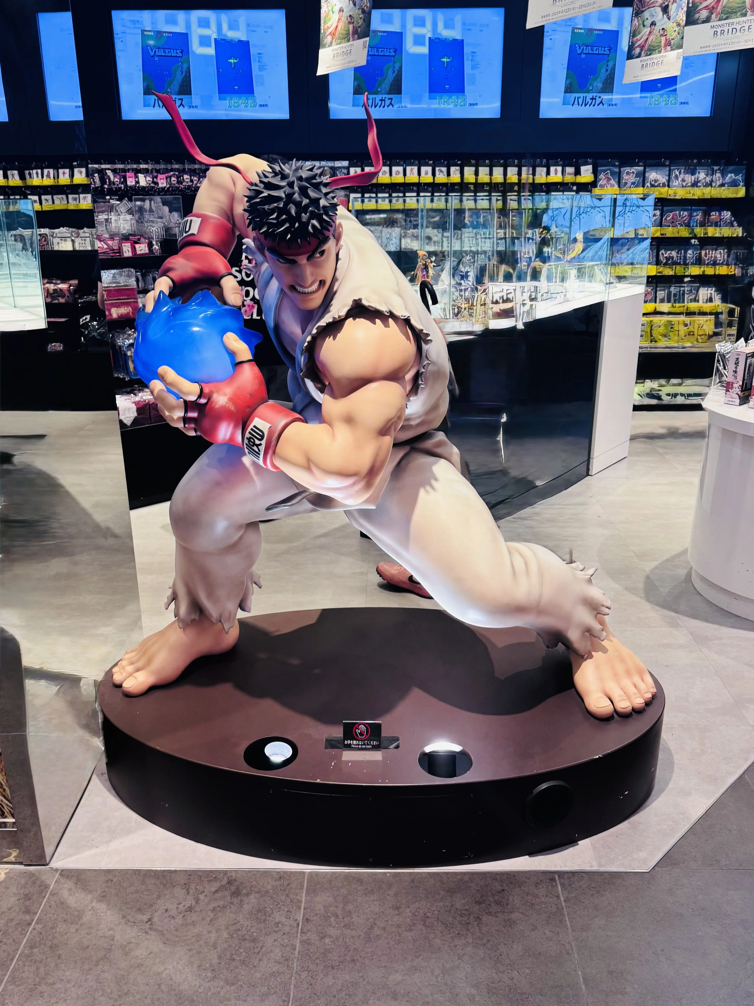 Ryu statue from Street Fighter at the Capcom Store in Shibuya PARCO