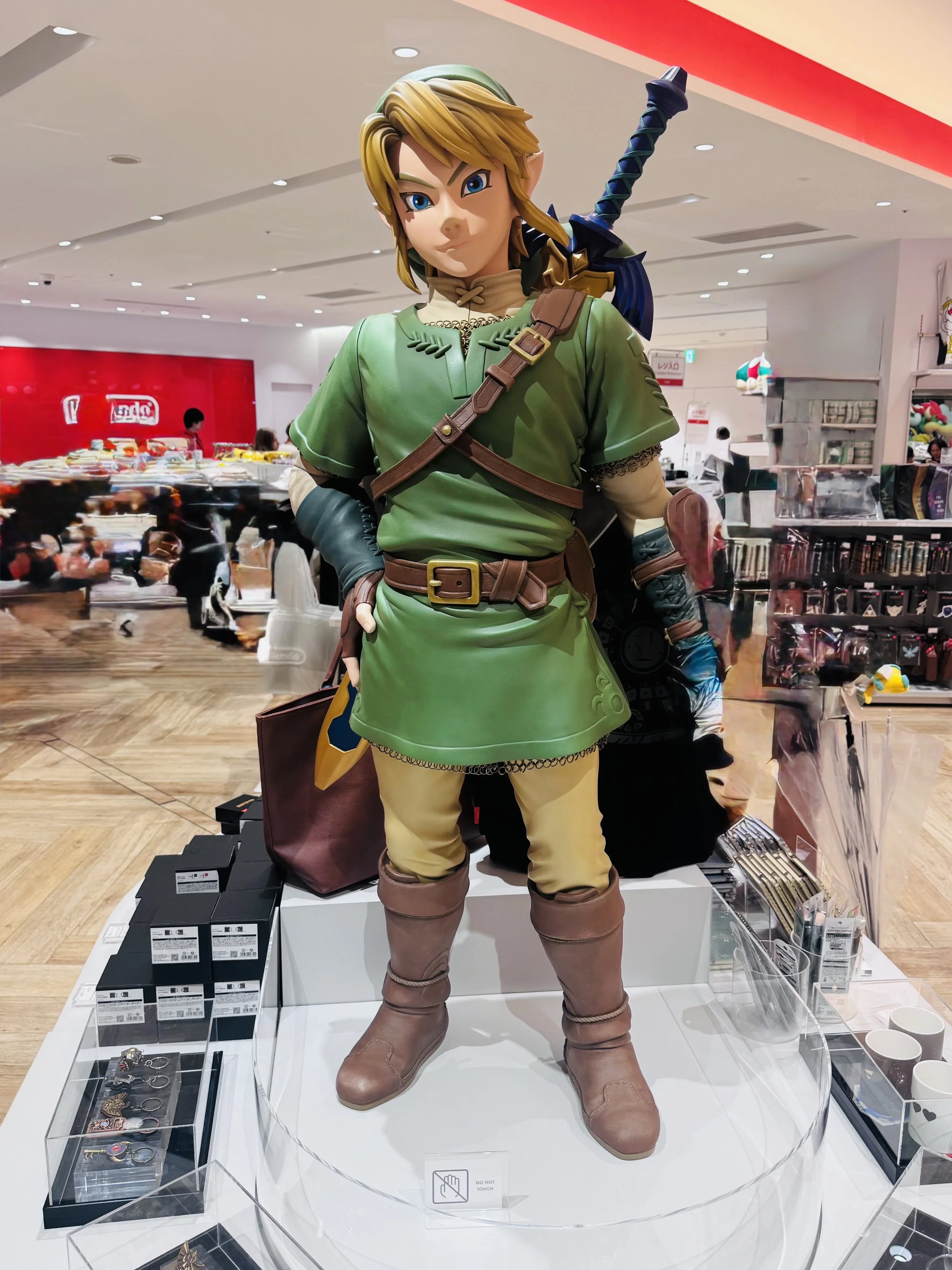 Link statue from The Legend of Zelda at Nintendo Tokyo