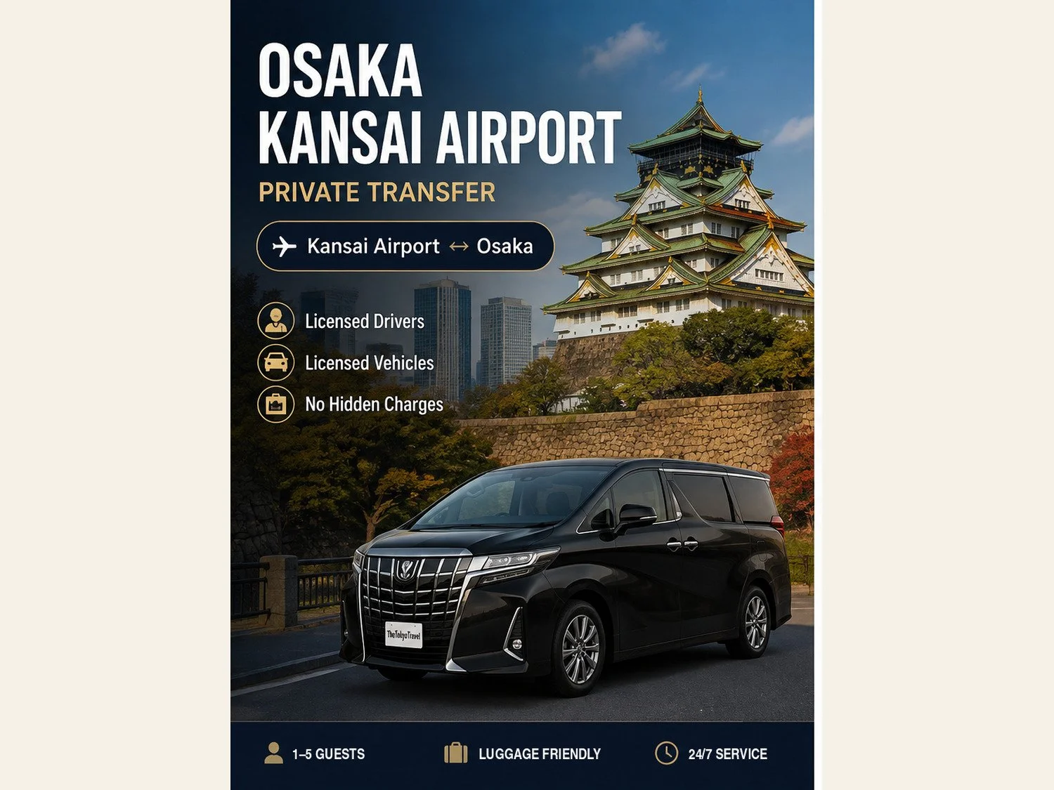 Kansai Airport (KIX) ↔ Osaka Hotel Transfer