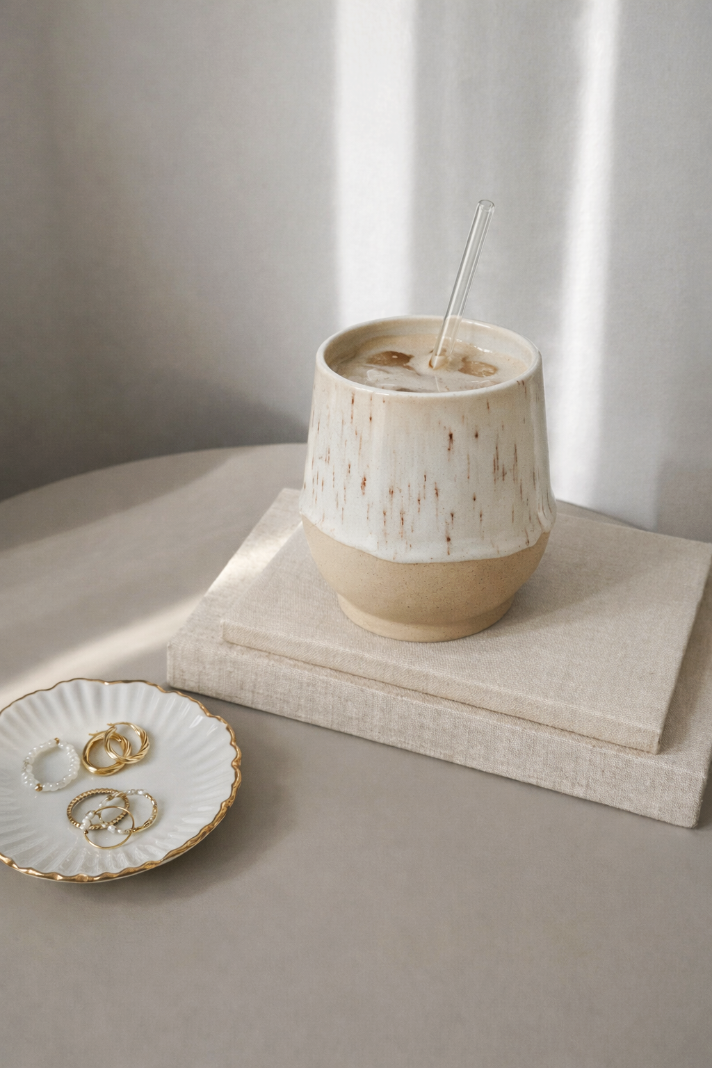 Tasse Gobelet – beige pyritée