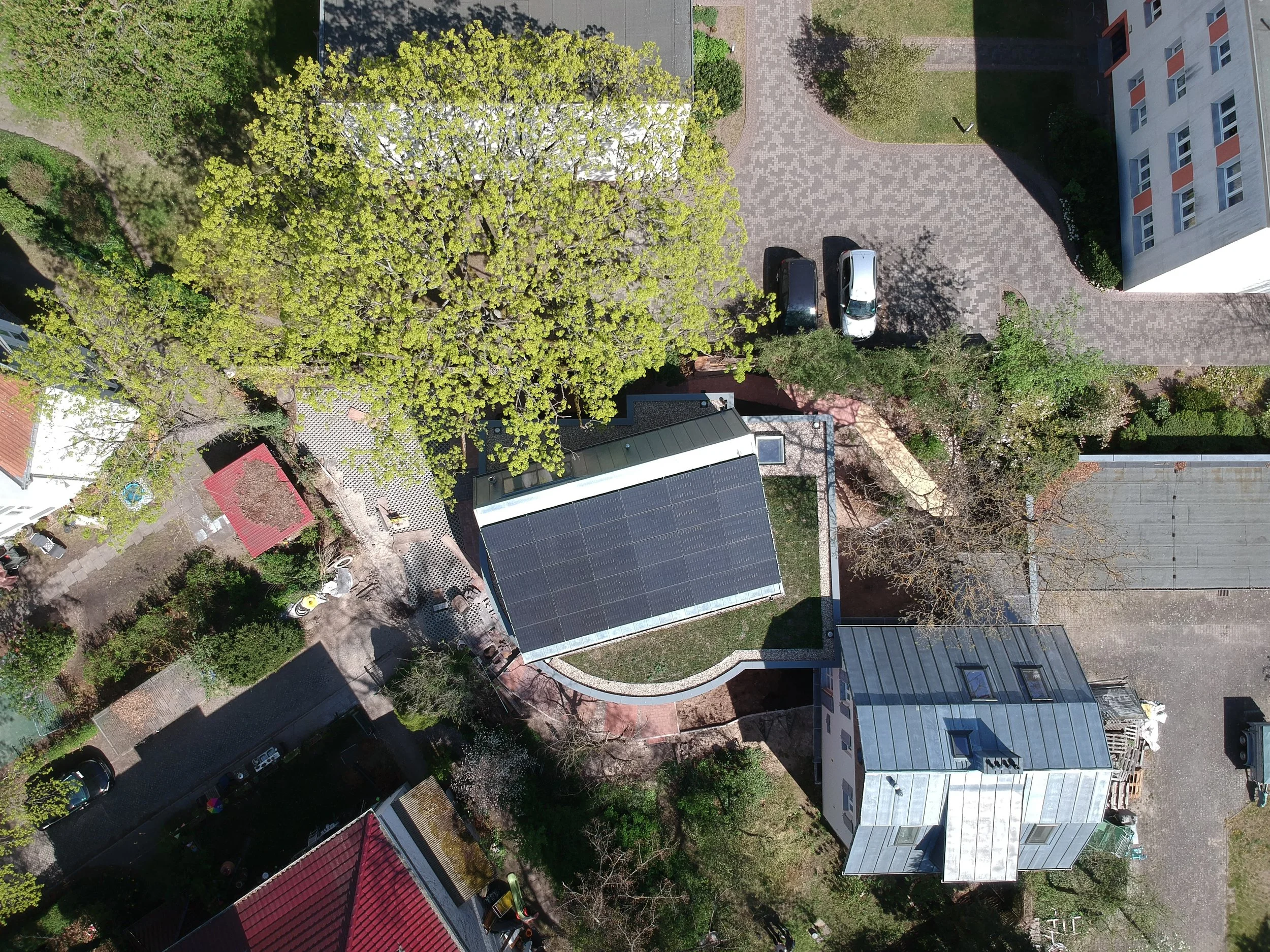 Dachaufsicht Luftaufnahme