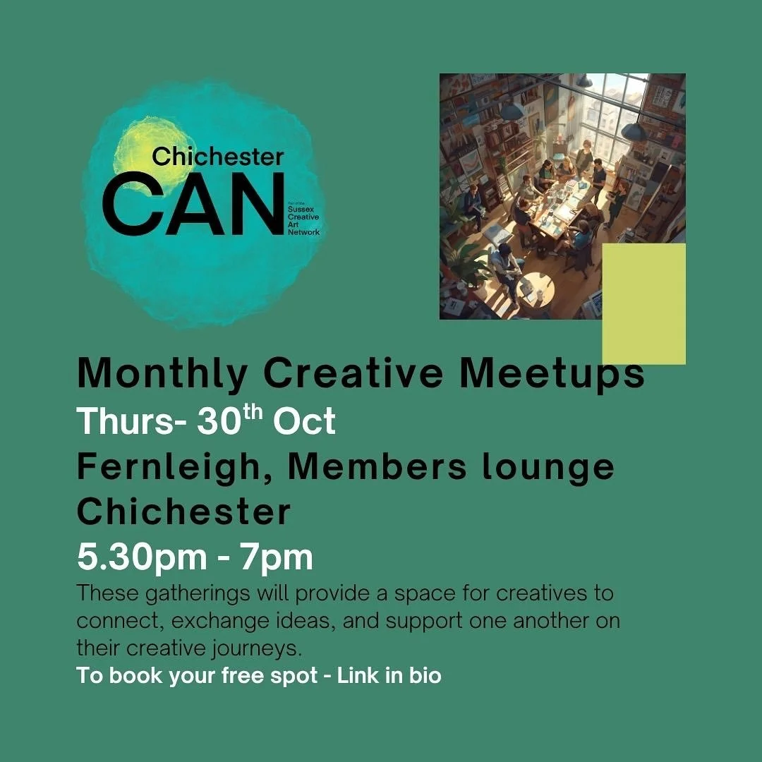 🎨 Chichester creatives &mdash; we&rsquo;re meeting up again!

our monthly creative meetup is all about connection, conversation, and community 💬

🗓 date: 30th Oct
🕔 time: 5:30pm
📍 venue: Fernleigh, chichester @fernleighchichester 

This month, w