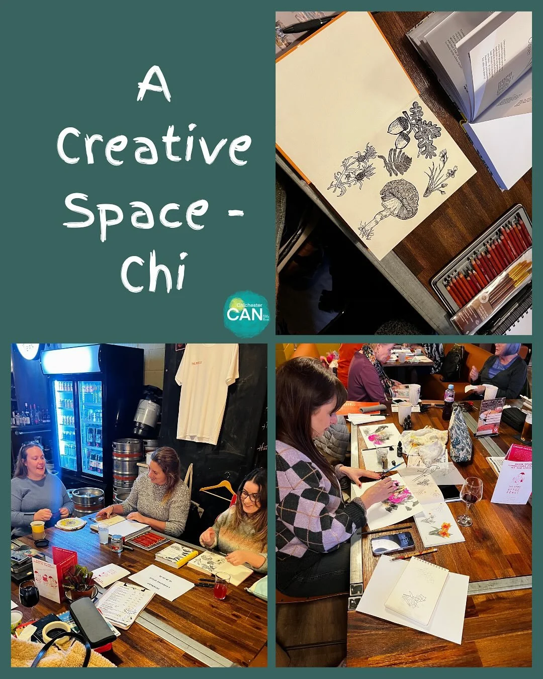 In the summer a few of us were talking about setting up a &ldquo;Paint &amp; Pint&rdquo; night &mdash; a relaxed space to make art, chat, and share ideas over a drink.

Before I reached out to local pubs, I spotted a post from @acreativespacechi &mda