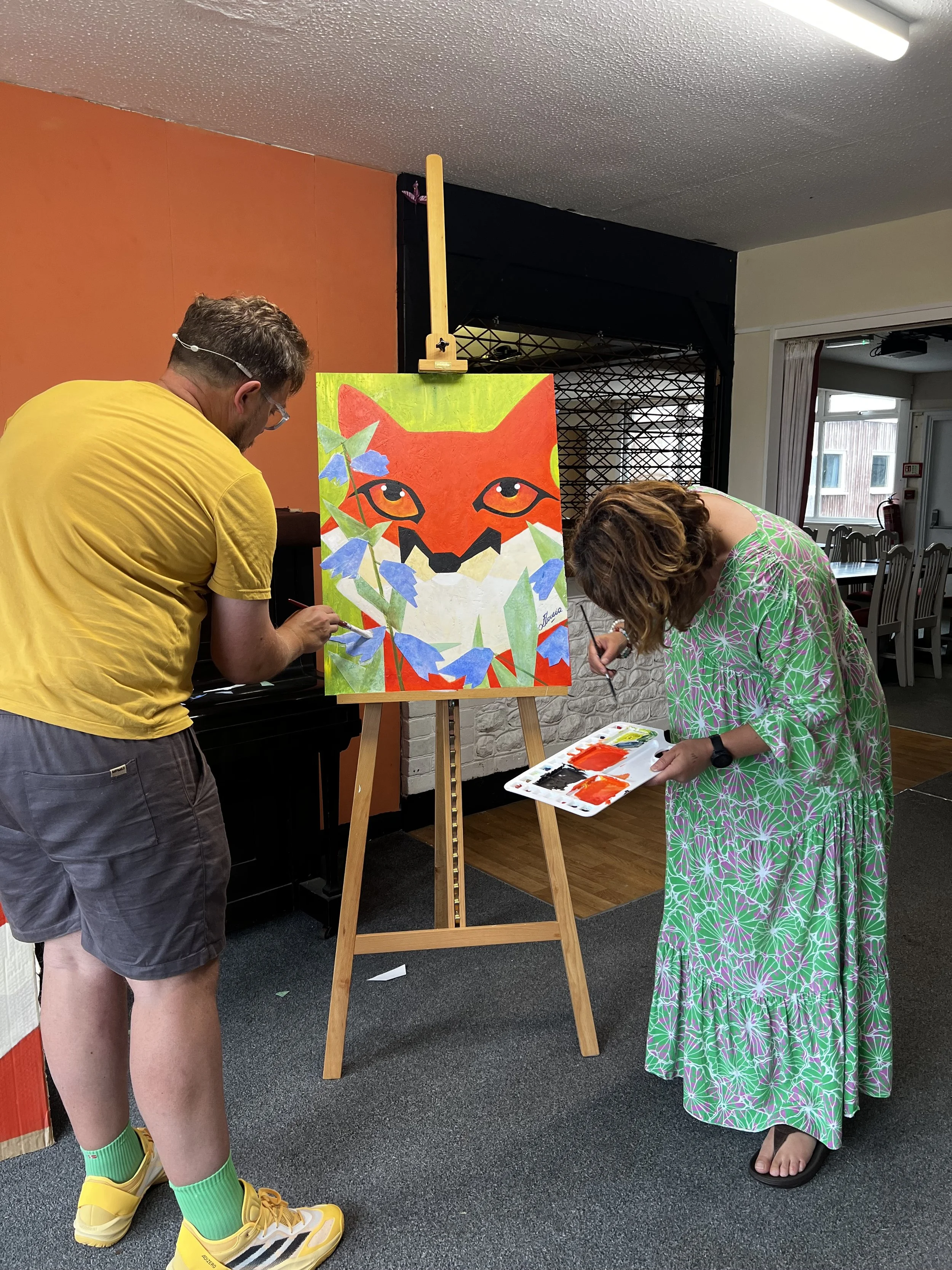 finished painting of a fox