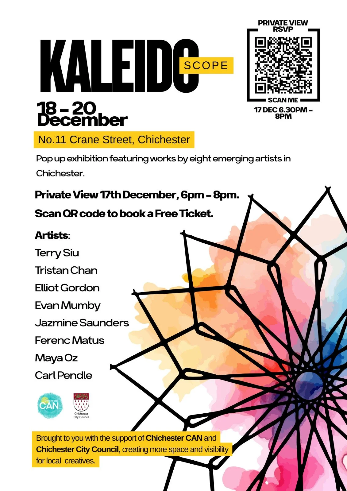 Advert for pop up exhibition