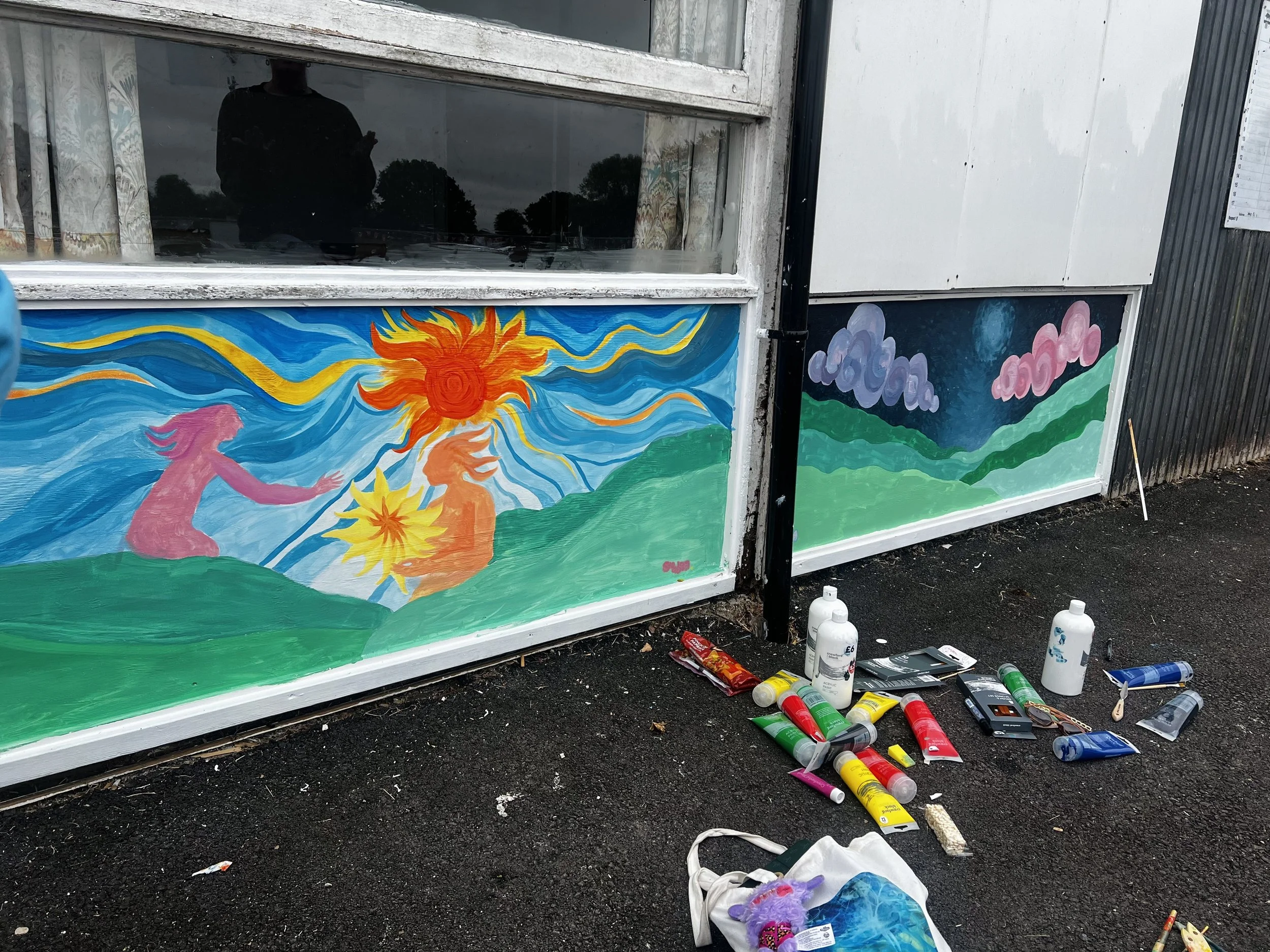 Mural on the side of a building