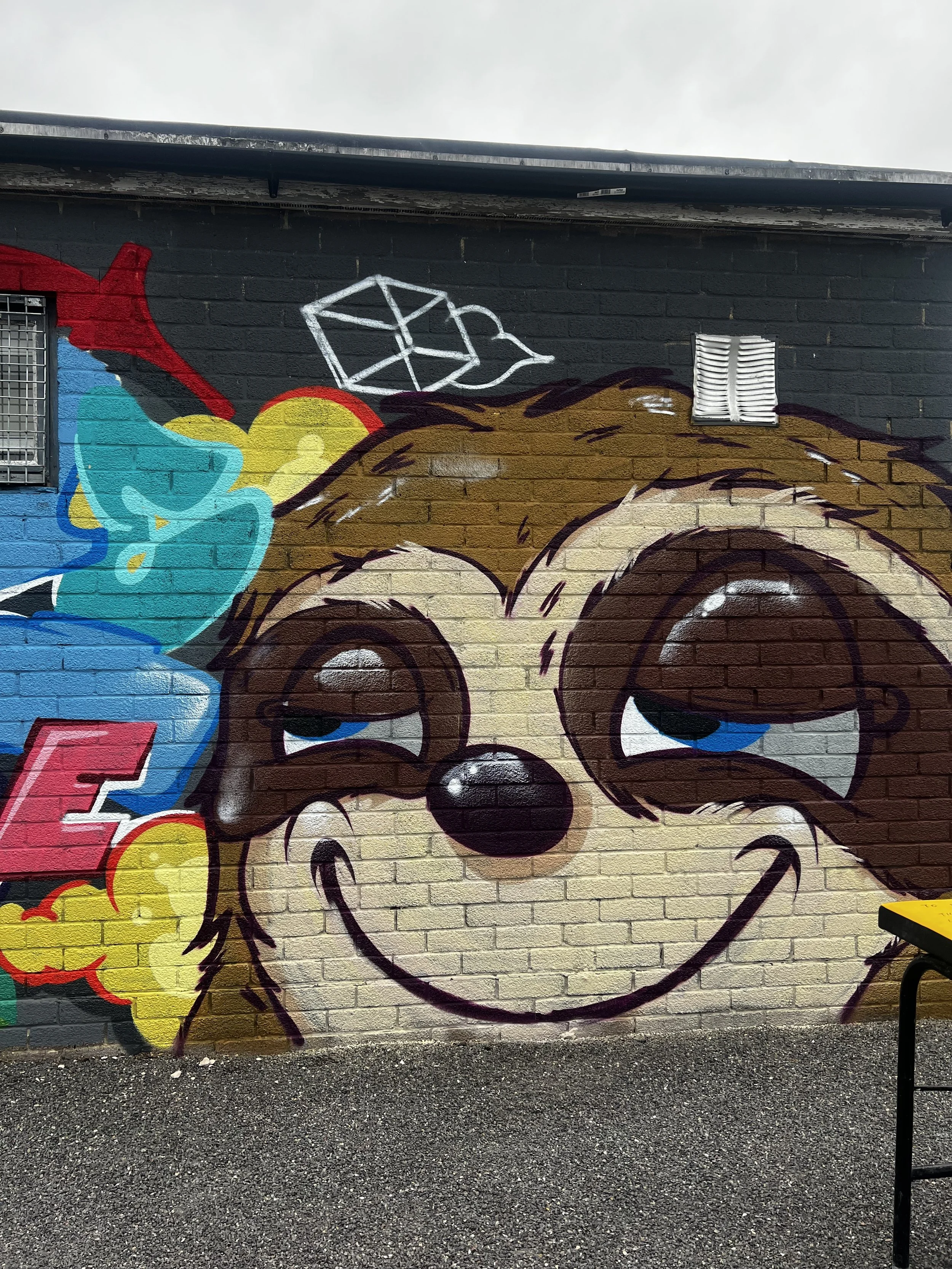 Street art of a sloth