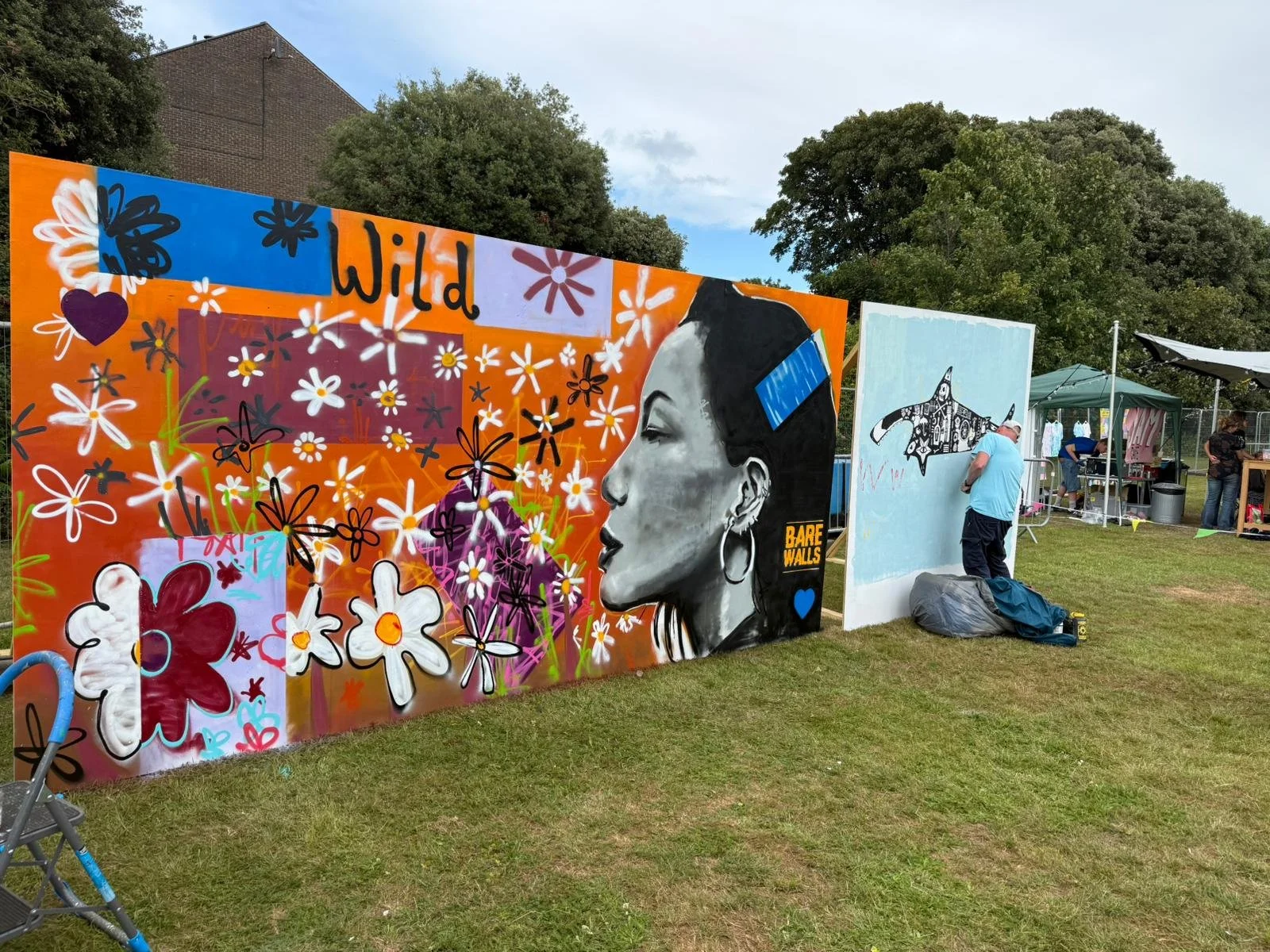 street art by bare walls