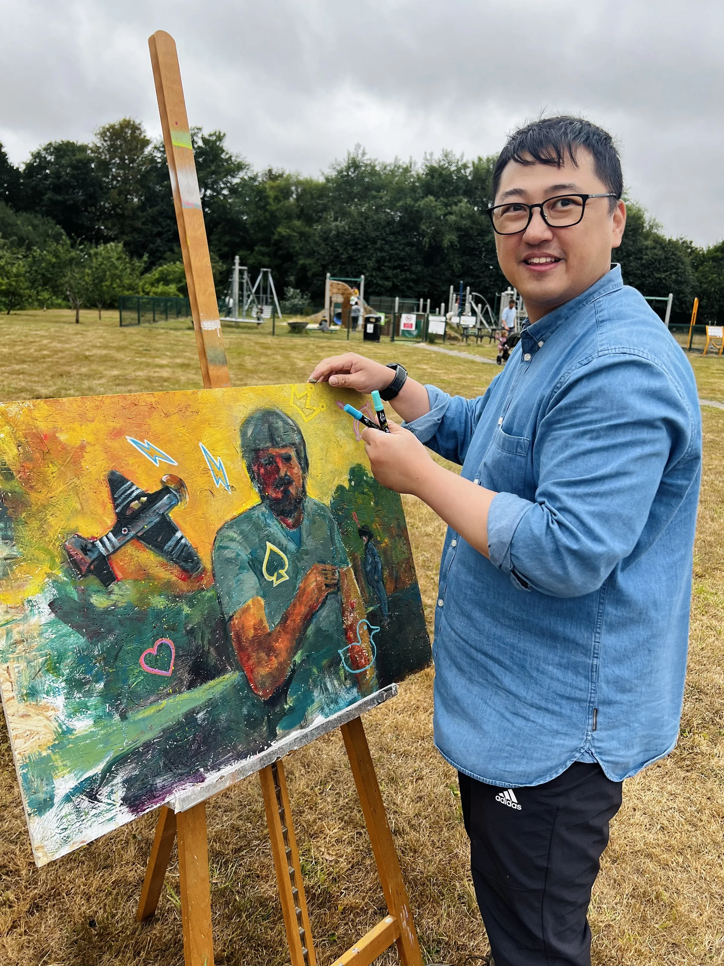 University of Chichester Graduate live painting