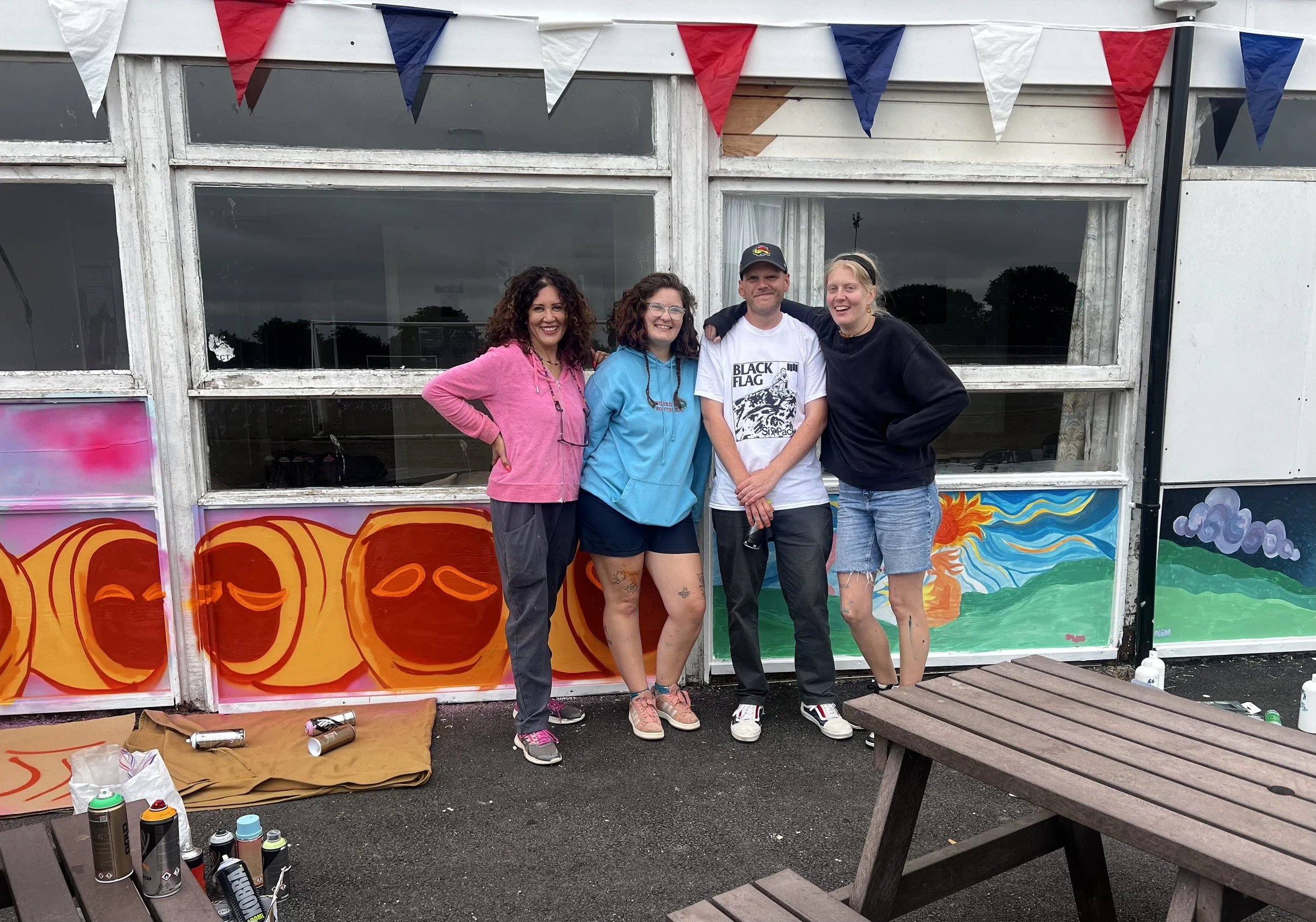 Artists stood together